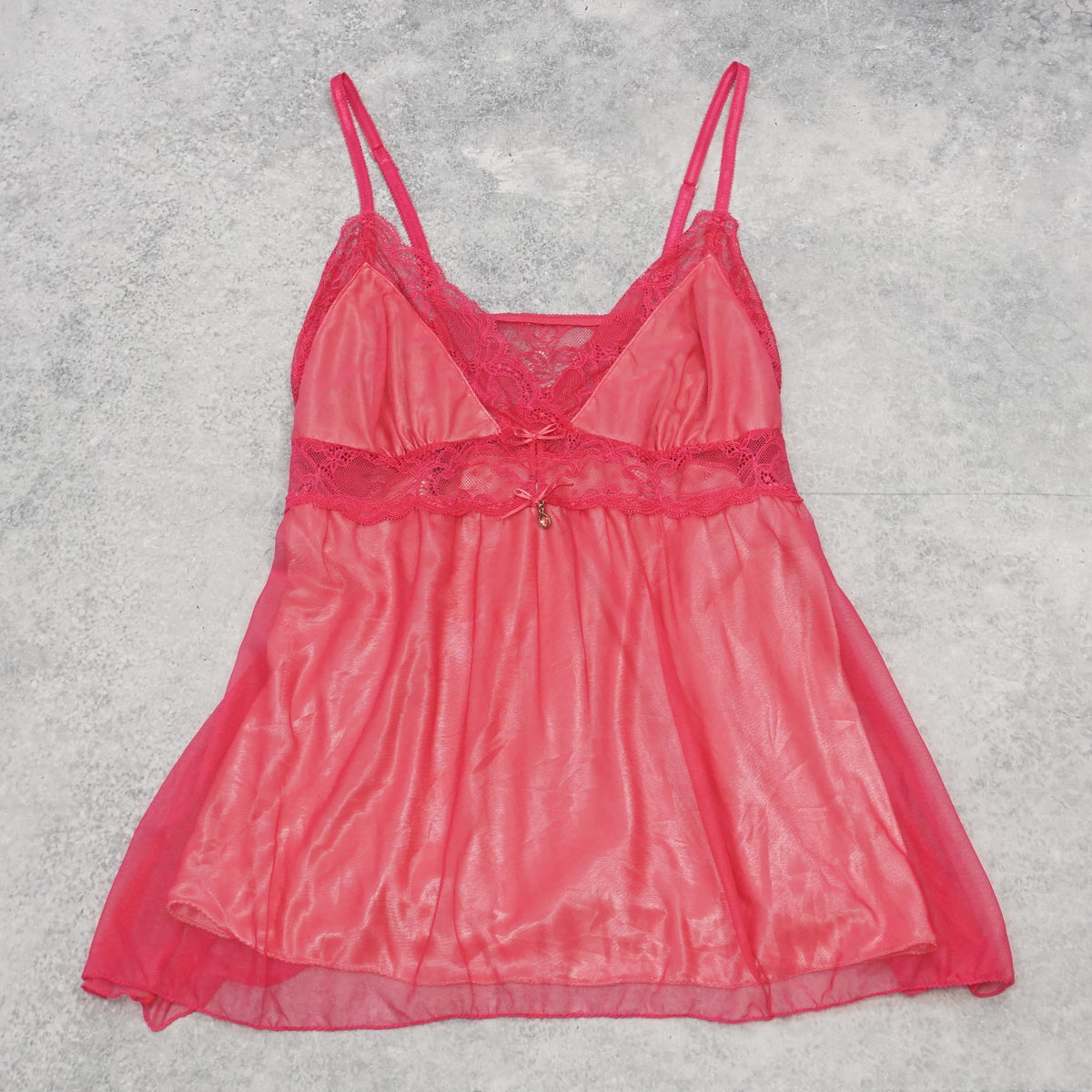 2000s Sheer Lace Cami Top