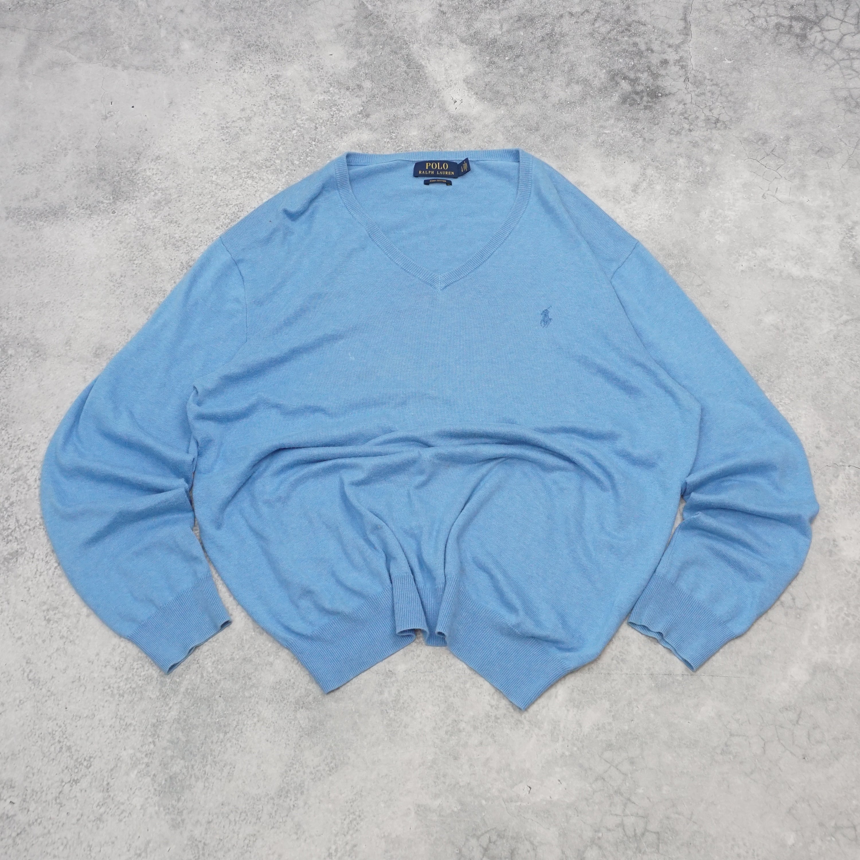 Polo Ralph Lauren V Neck Pima Cotton Sweater