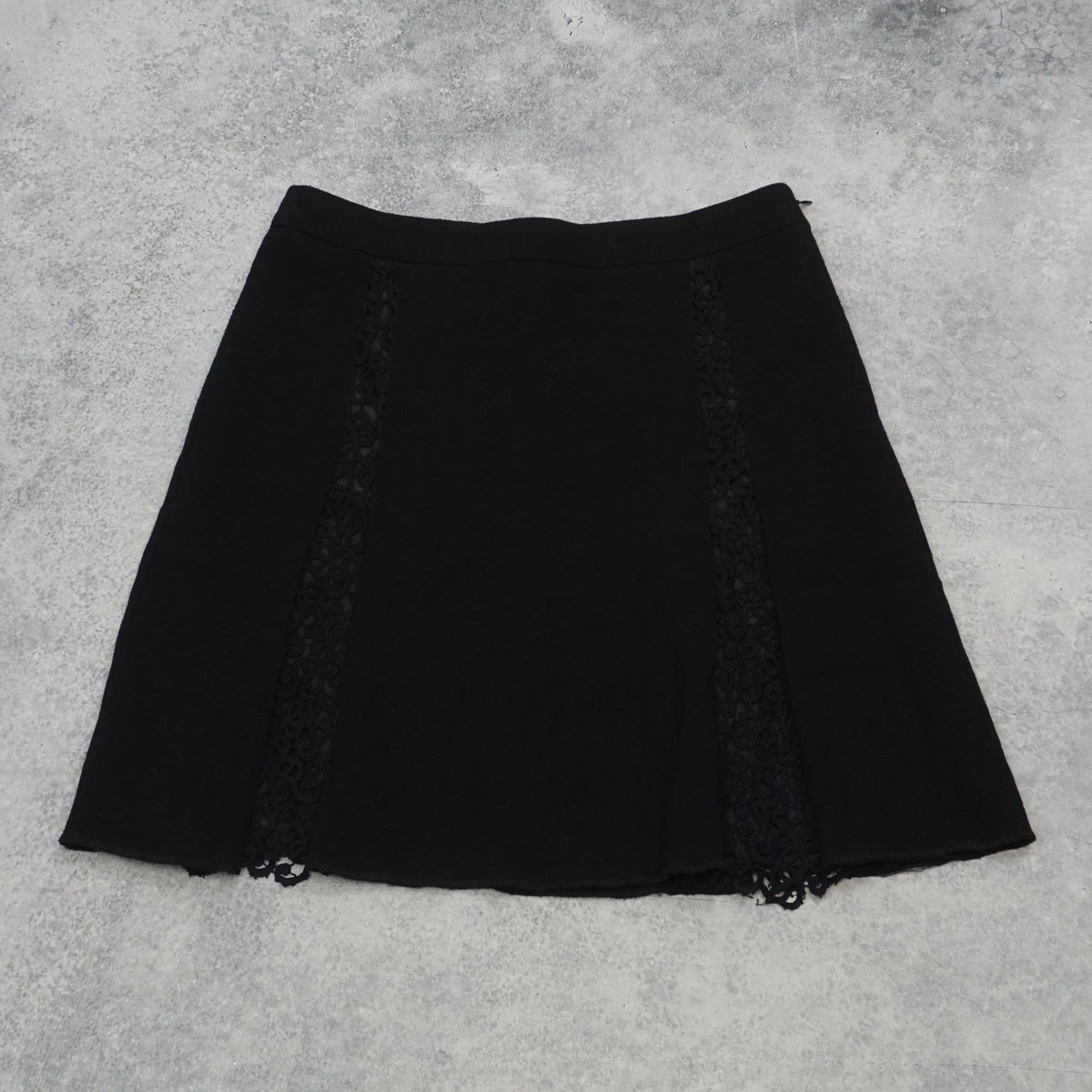 Valentino Roma Wool Lace Mini Skirt