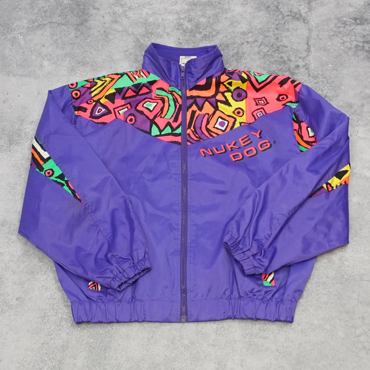 2000s Nuke Dog Retro Windbreaker Jacket