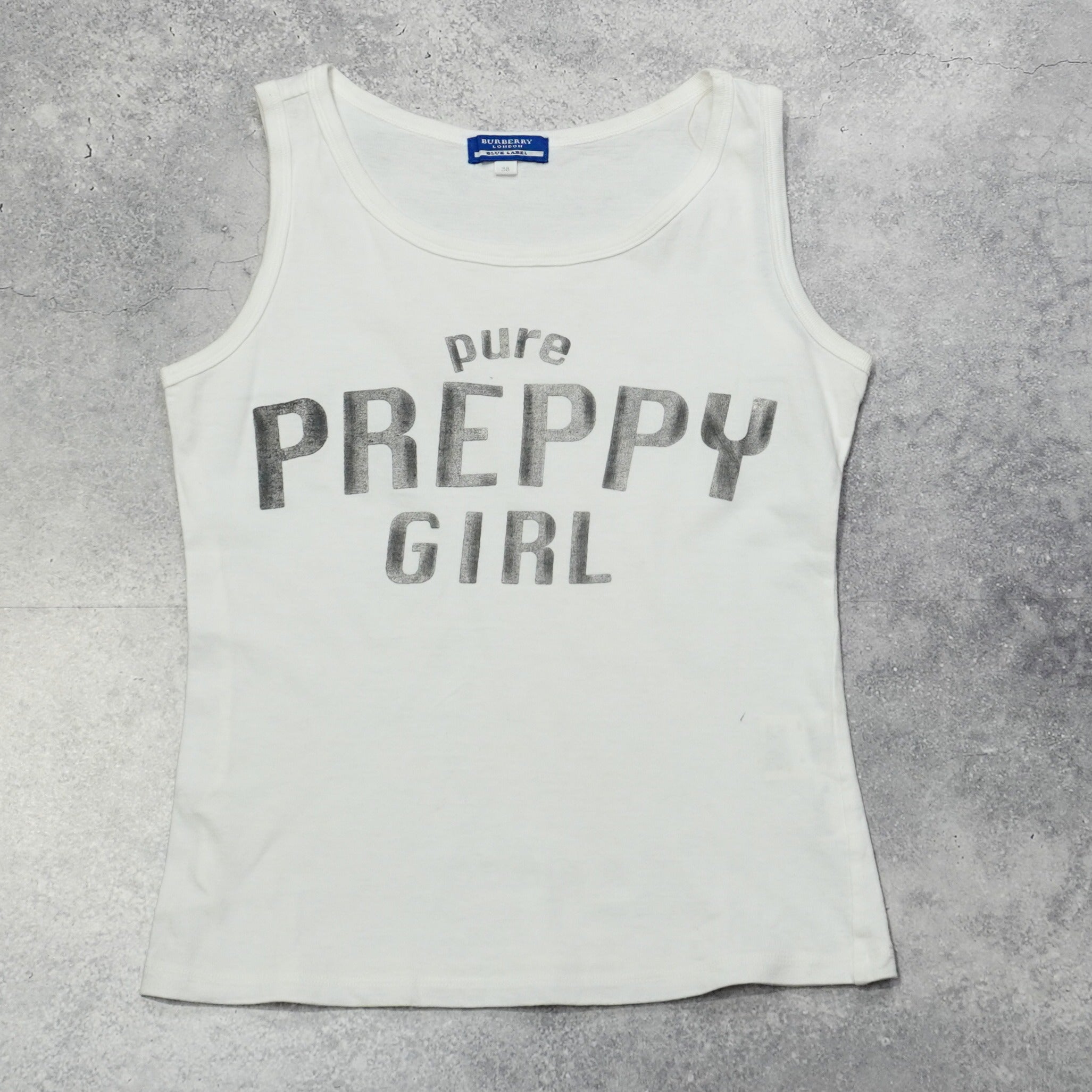 2000s Burberry Blue Label Graphic Tank Top