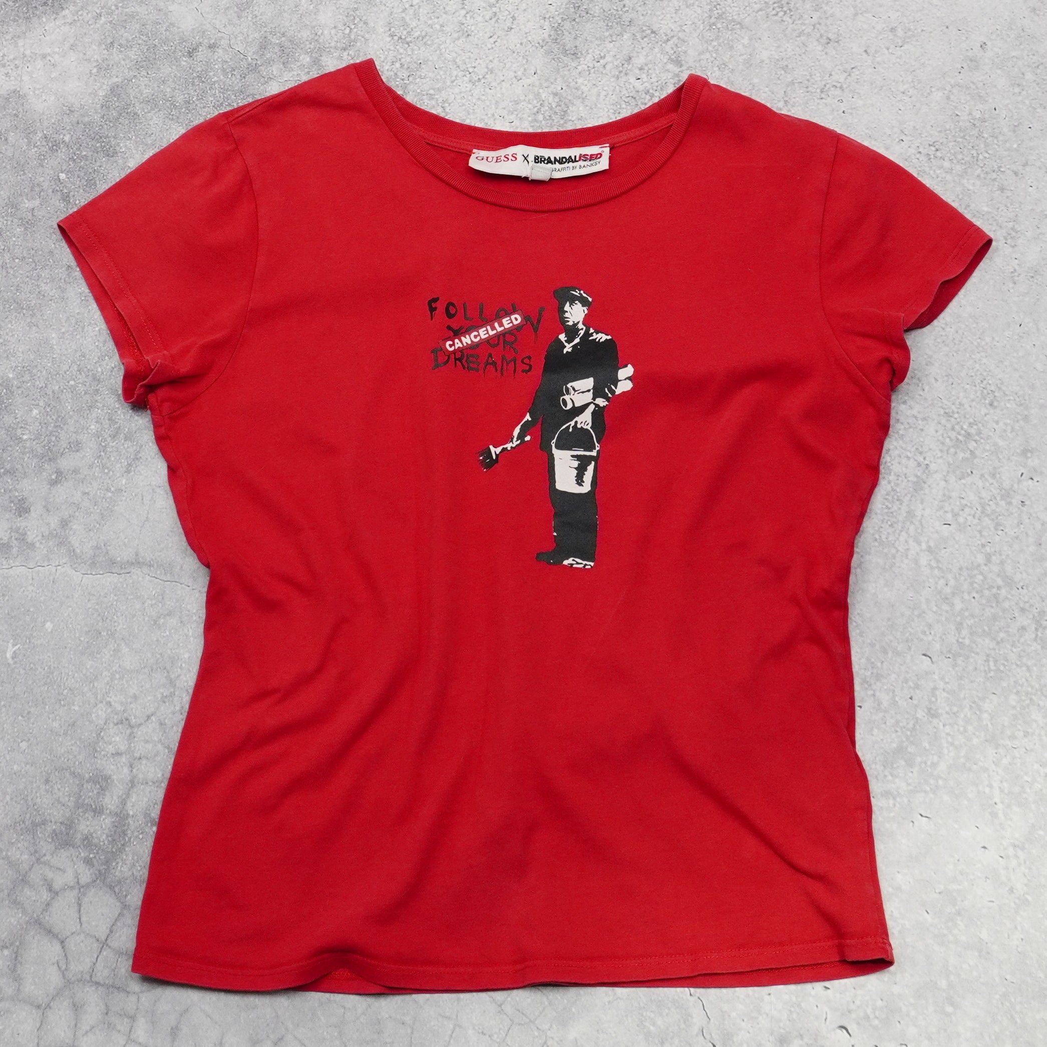 2000s Guess Graffiti by Banksy T-Shirt