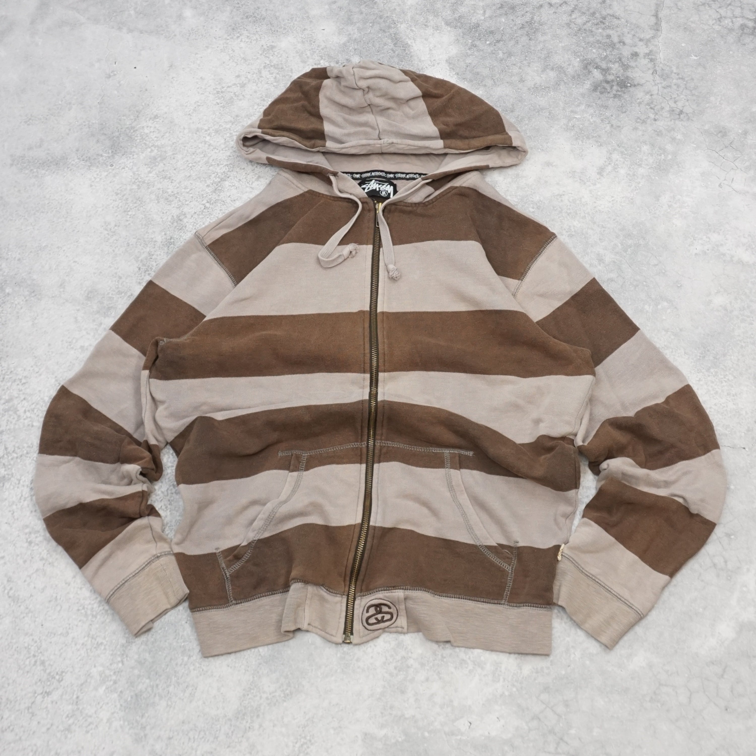 2000s Stussy Striped Hoodie