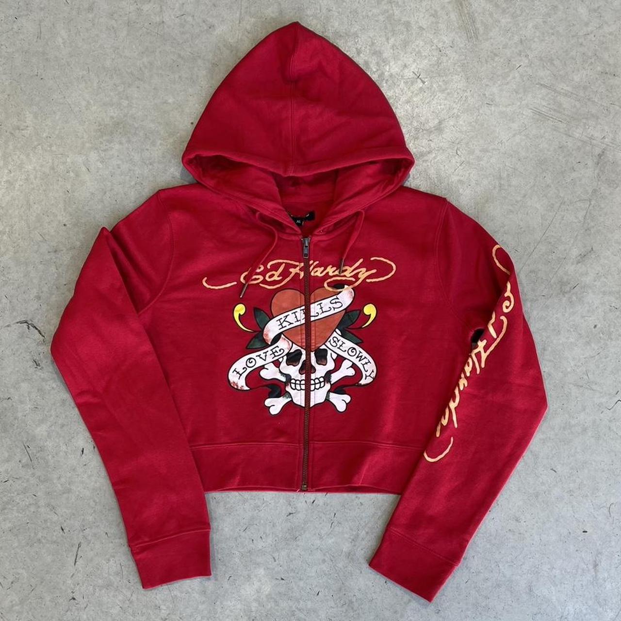 2000s Ed Hardy Graphic Hoodie Zip Up