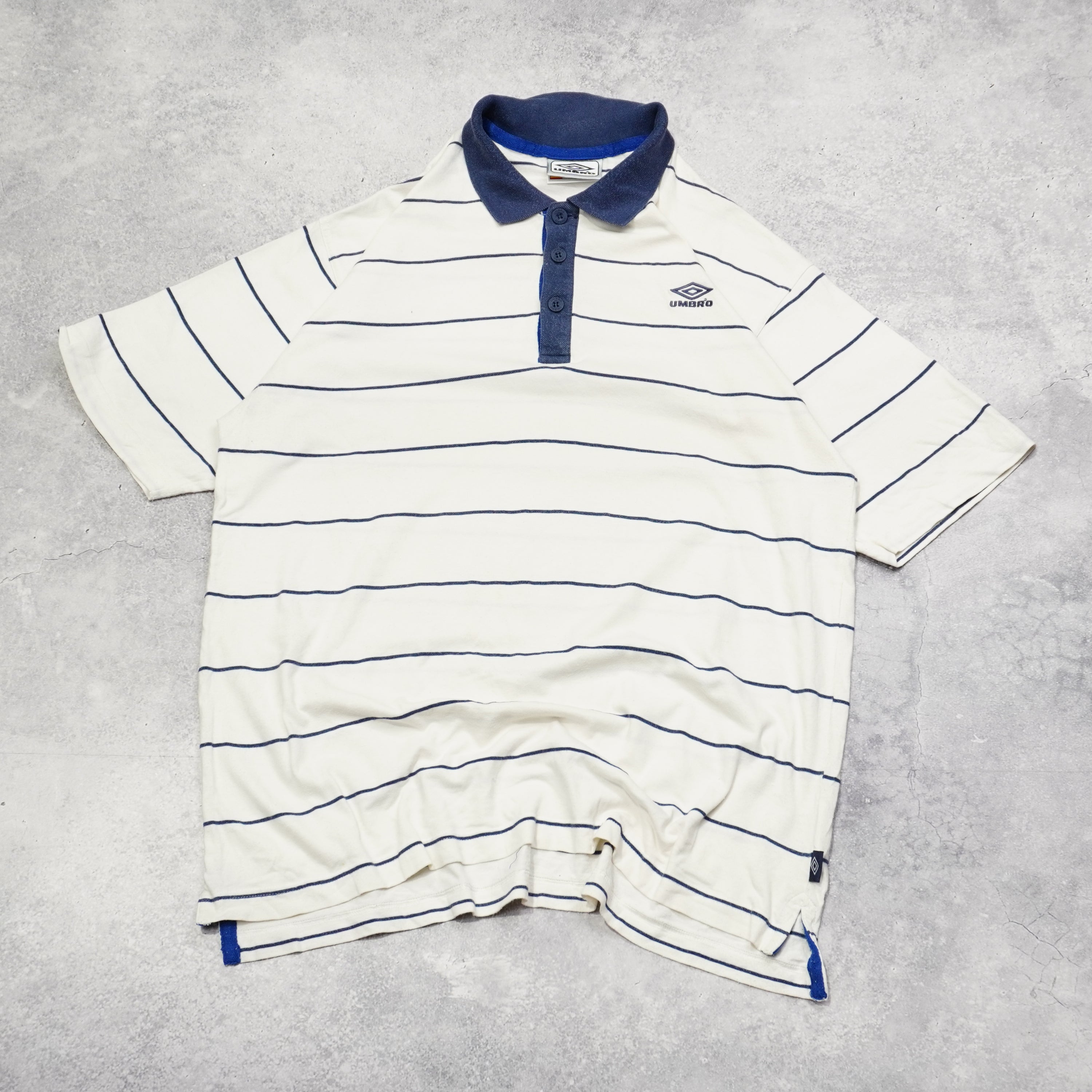 2000s Umbro Striped Polo