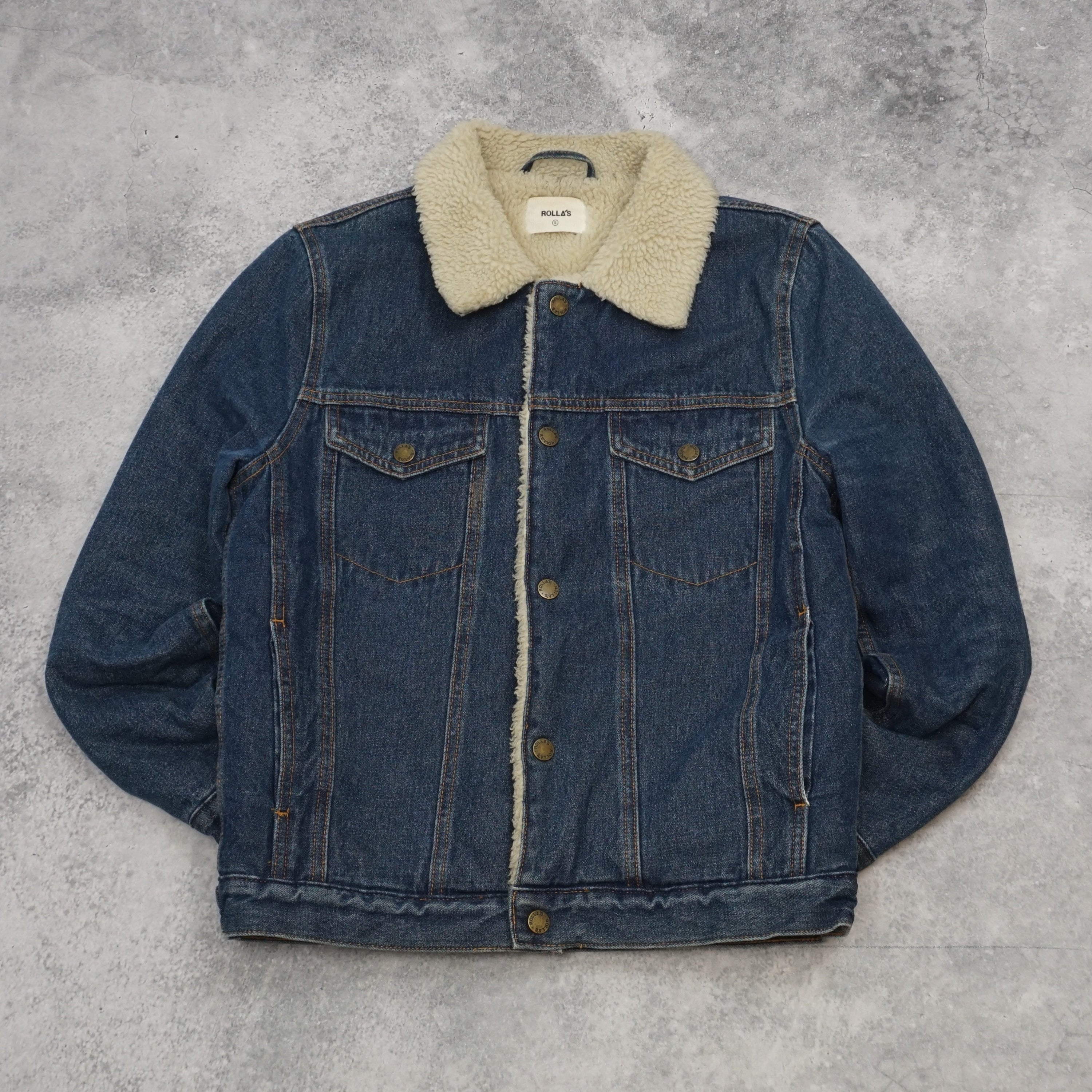 Rolla's Faux Fur Lined Denim Jacket