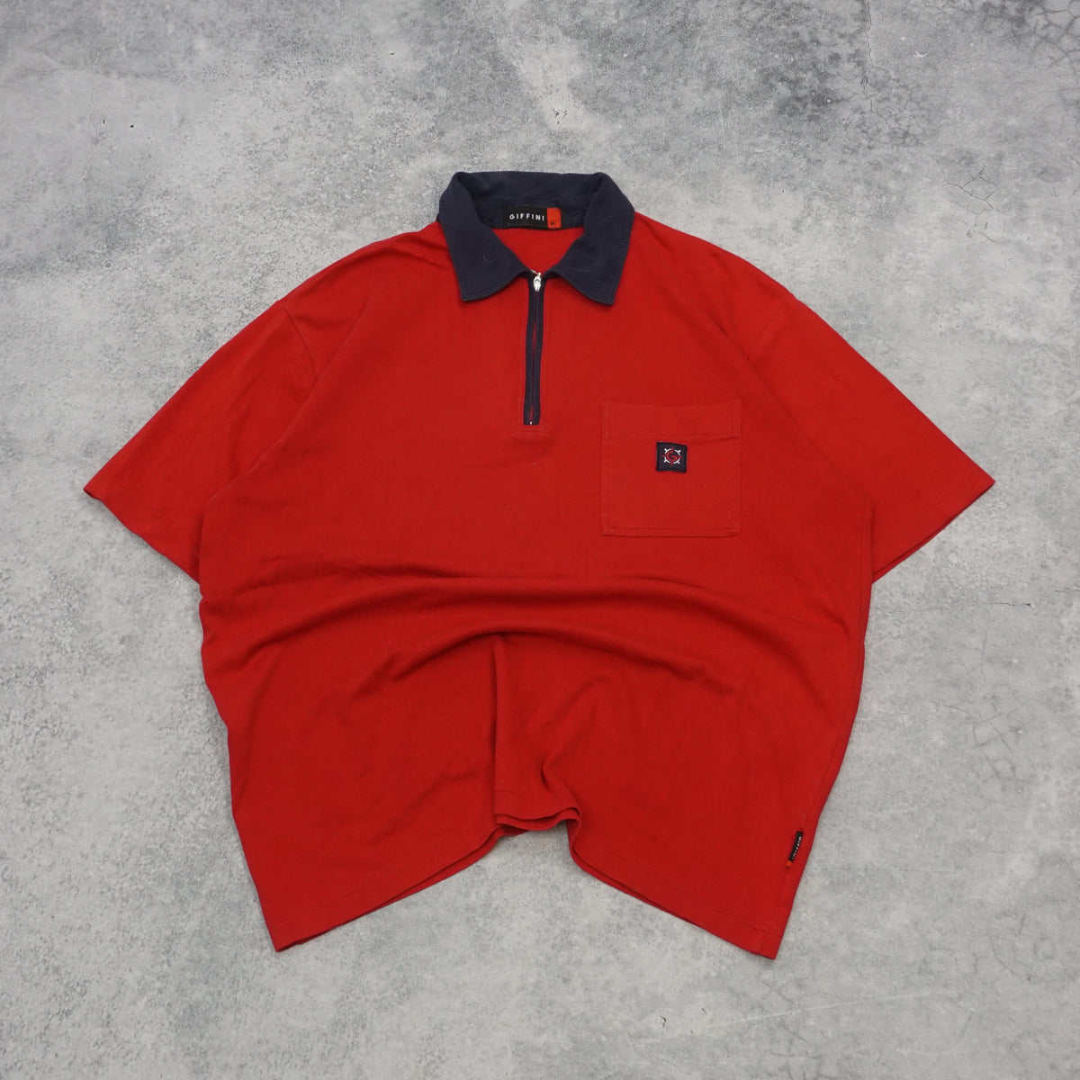 90s Giffini Colourblock Polo Zip