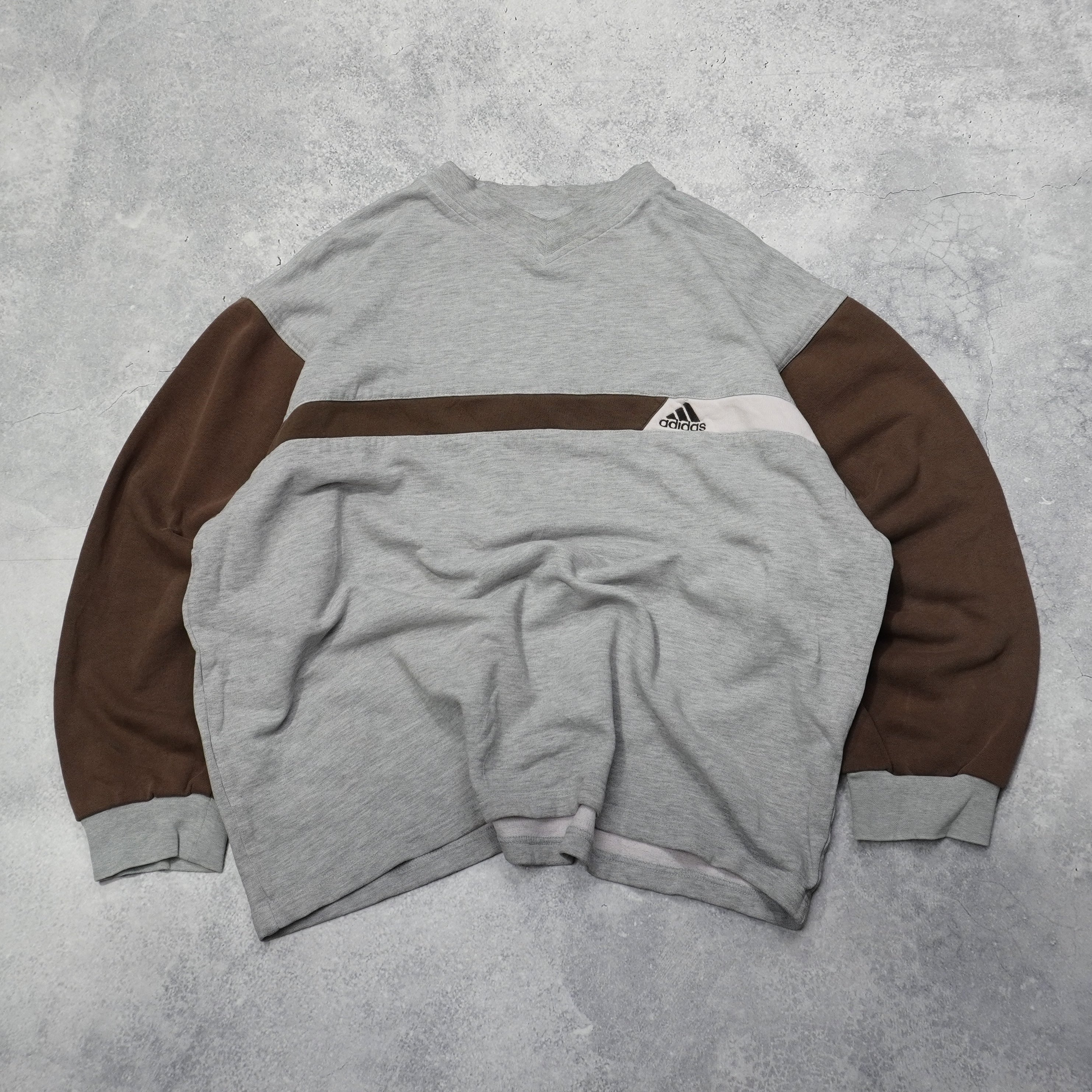 2000s Adidas Color Block Sweater
