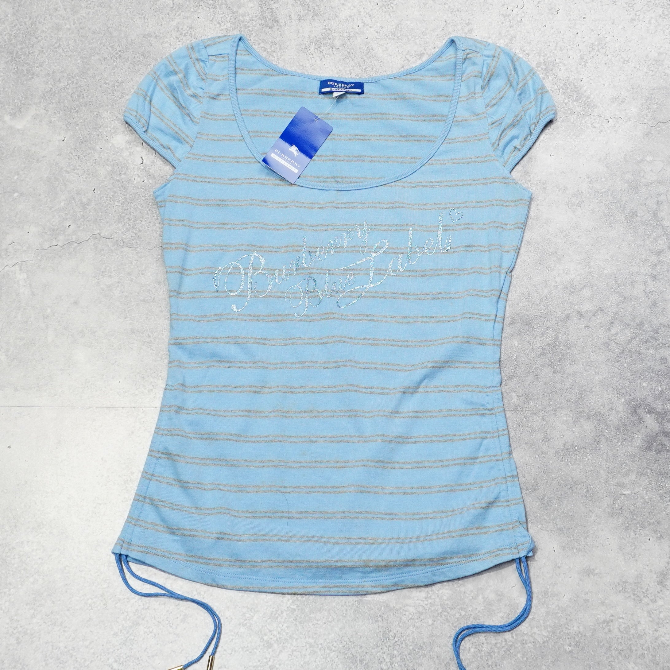 2000s Burberry Blue Label Striped Top