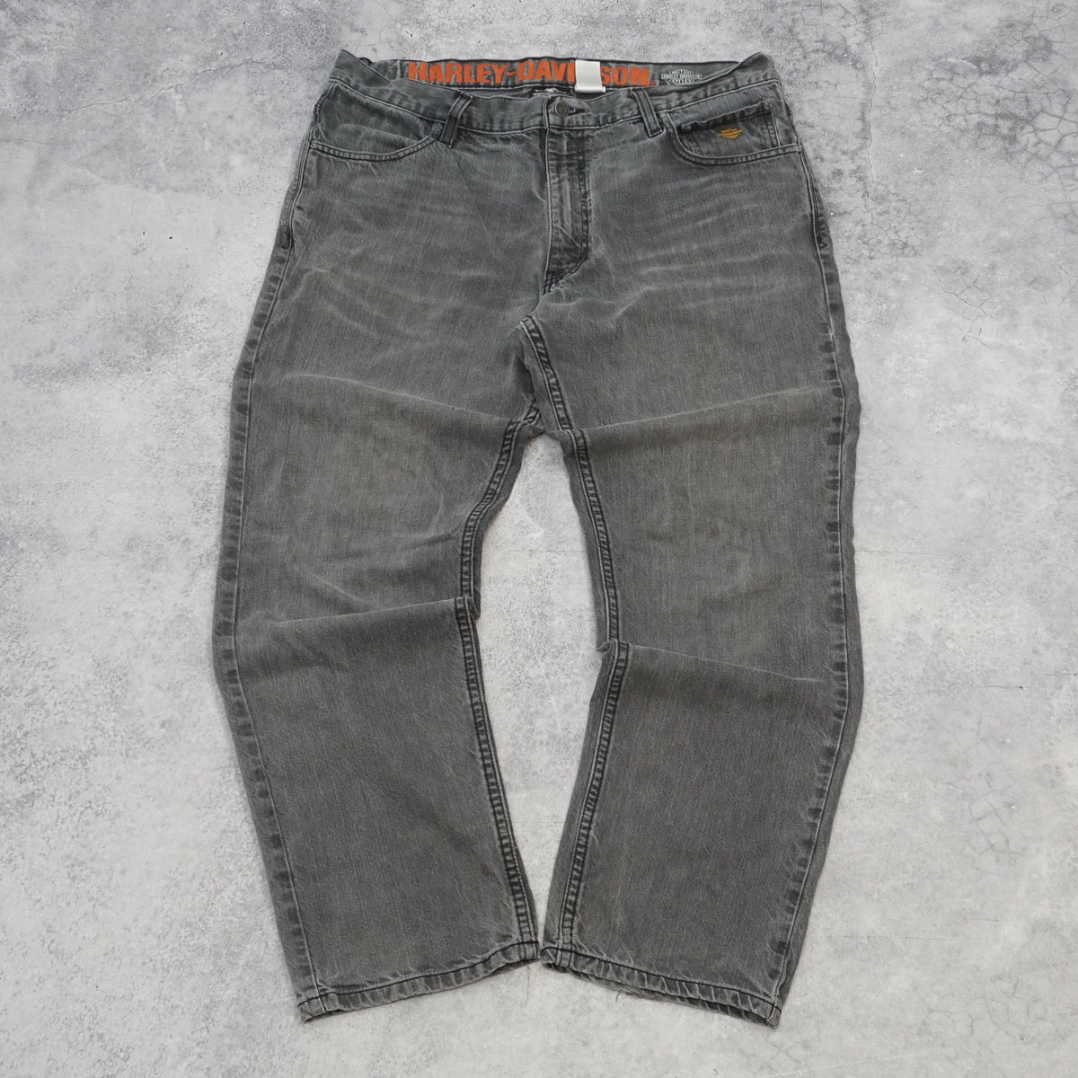 2000s Harley-Davidson Grey Washed Jeans