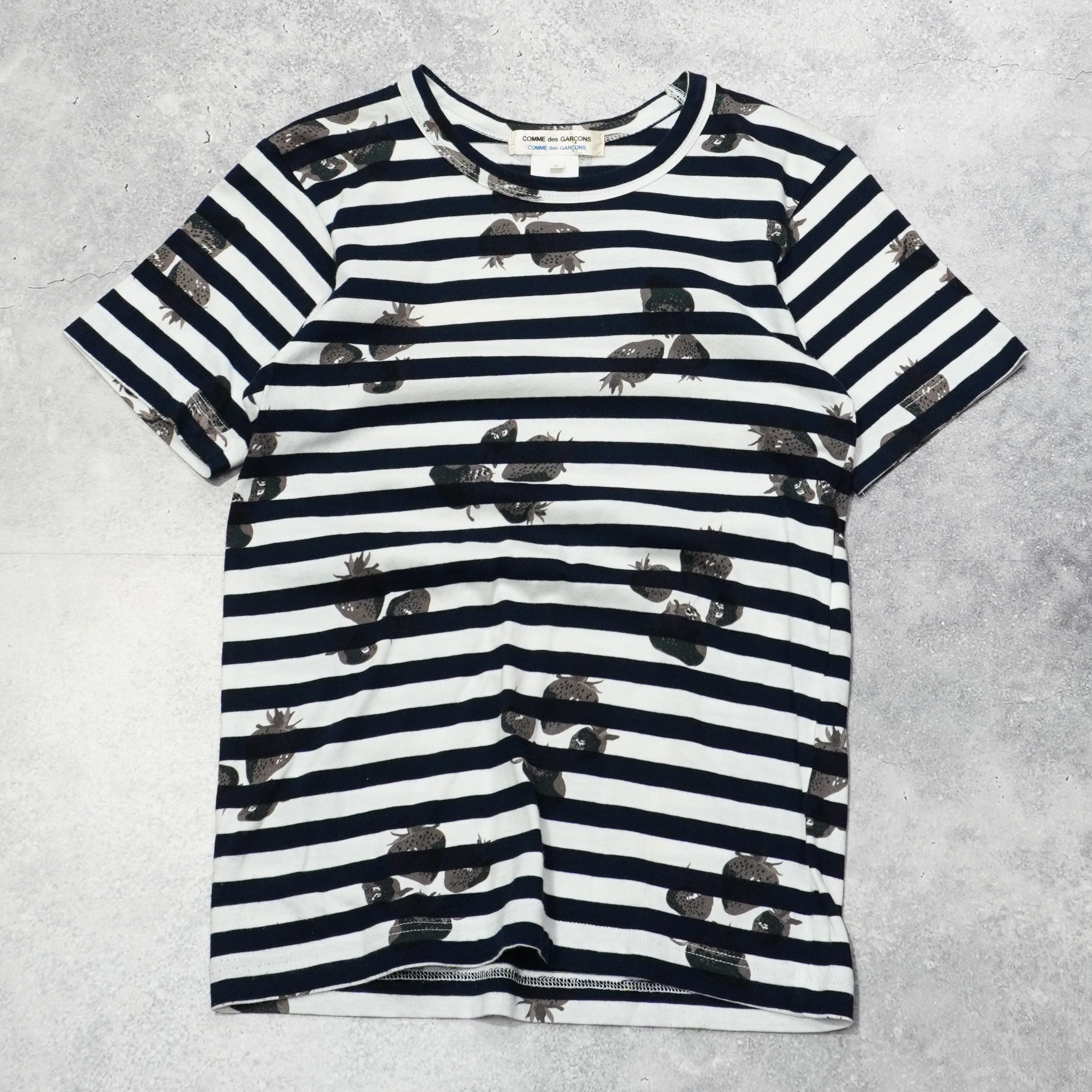 Comme Des Garçons Striped Graphic T-Shirt