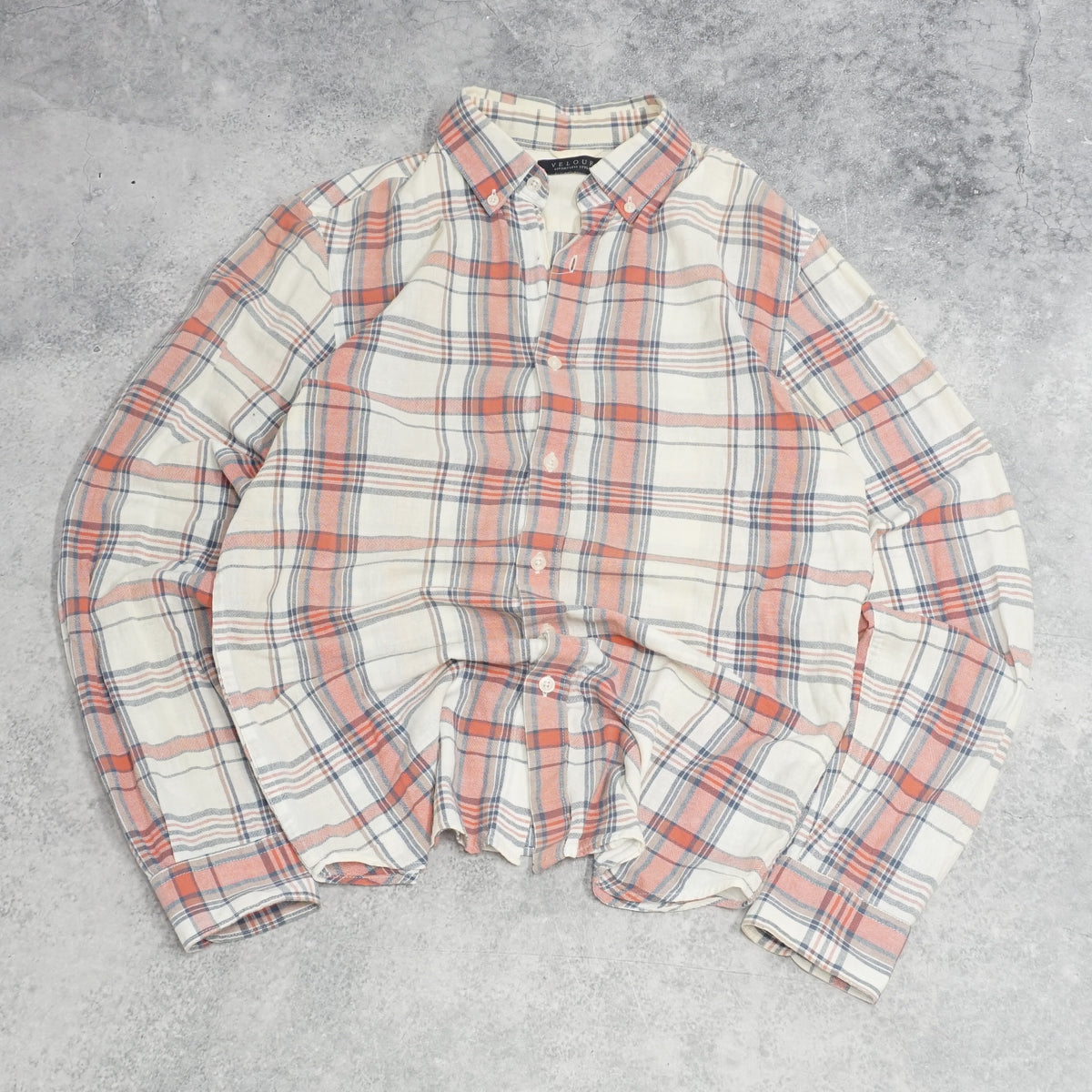 Velour Plaid Shirt