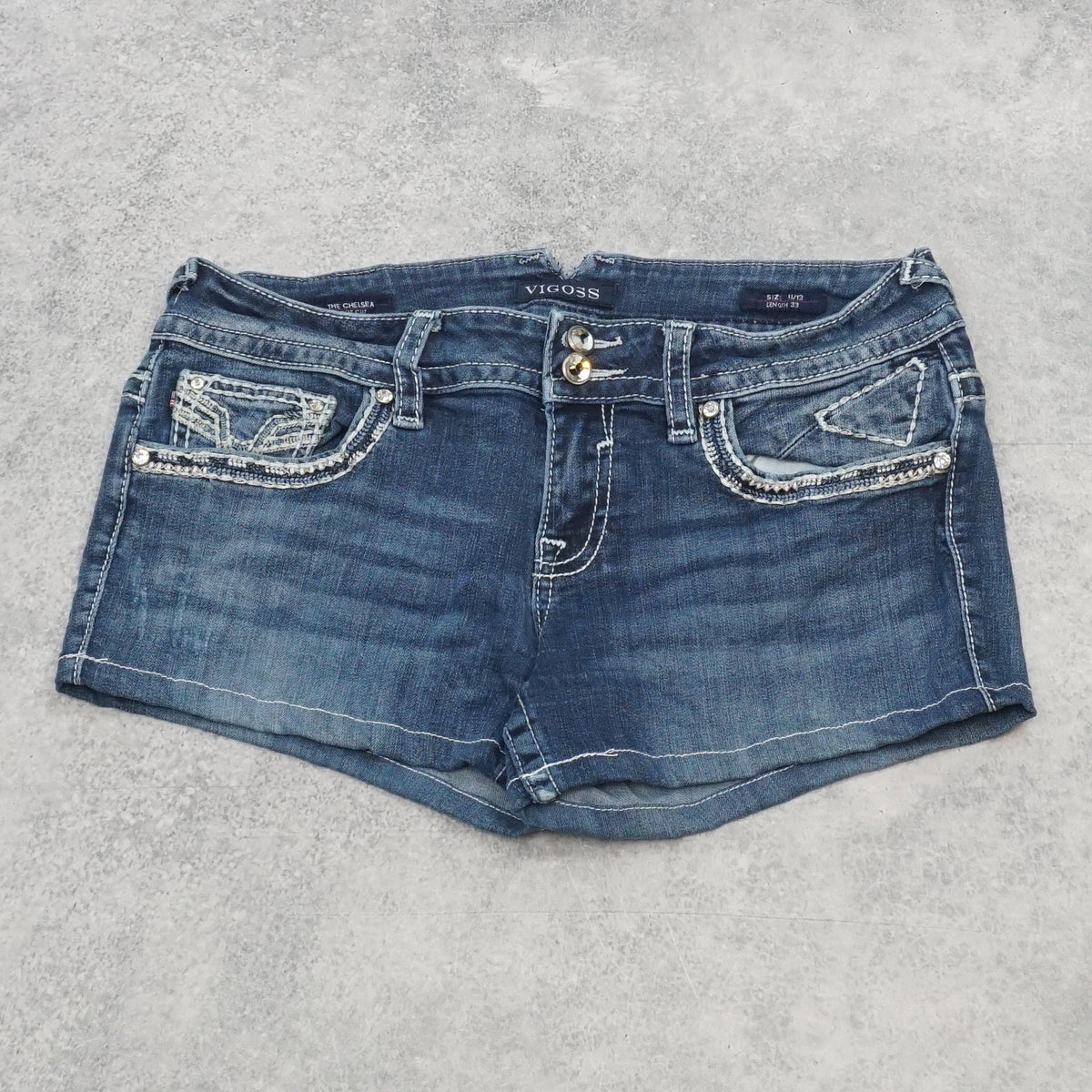 2000s Vigoss Low Rise Embellished Jorts