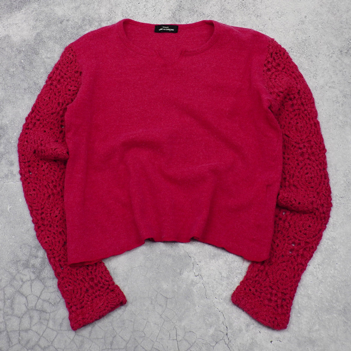 Comme Des Garcons Tricot Openwork Sleeve Knit