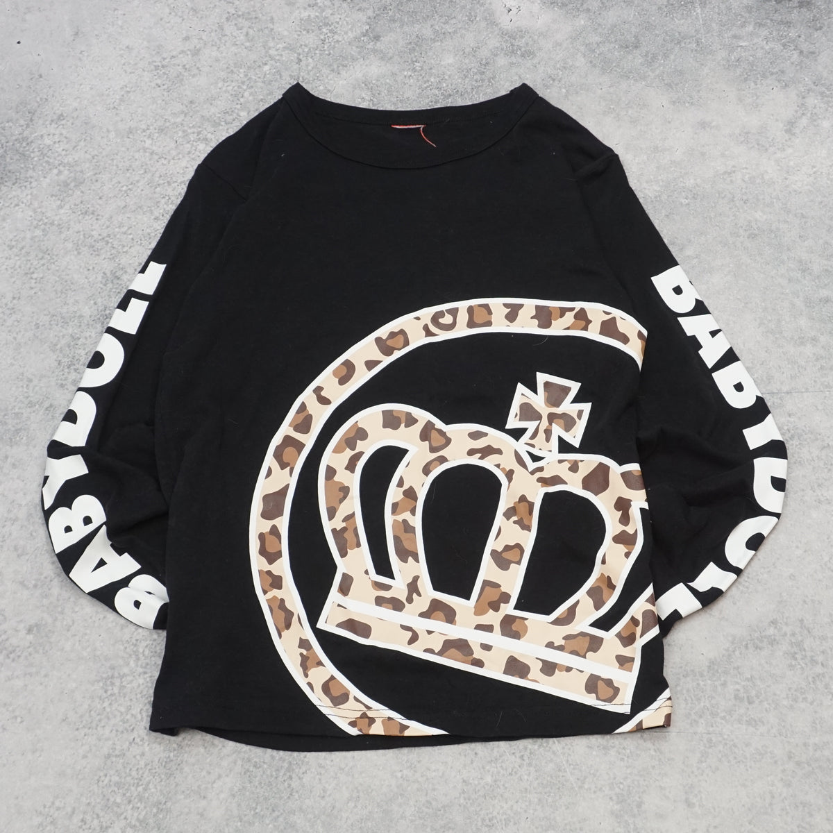 2000s Babydoll Crown Leopard Long Sleeve T-Shirt
