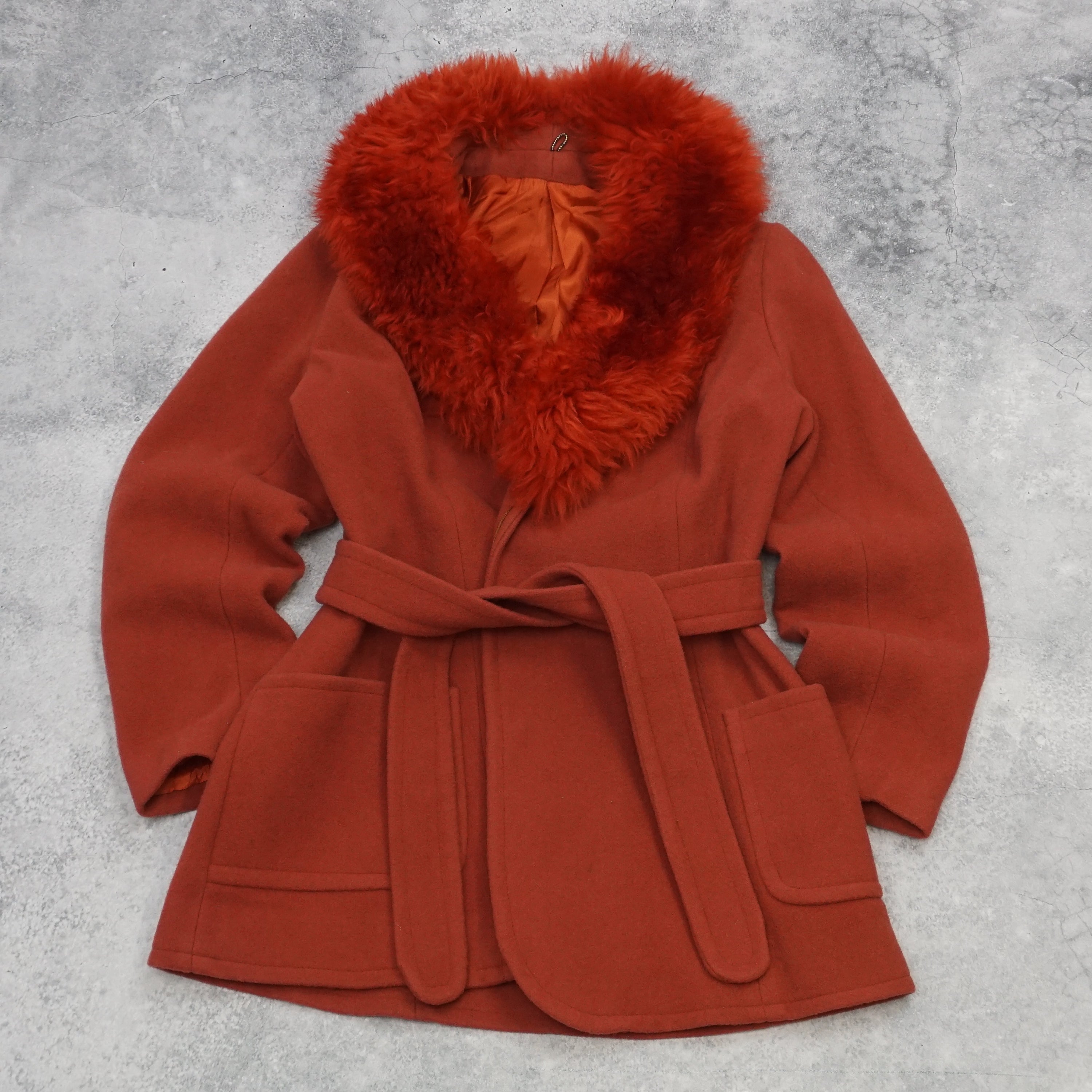 Pure New Faux Fur Collar Coat