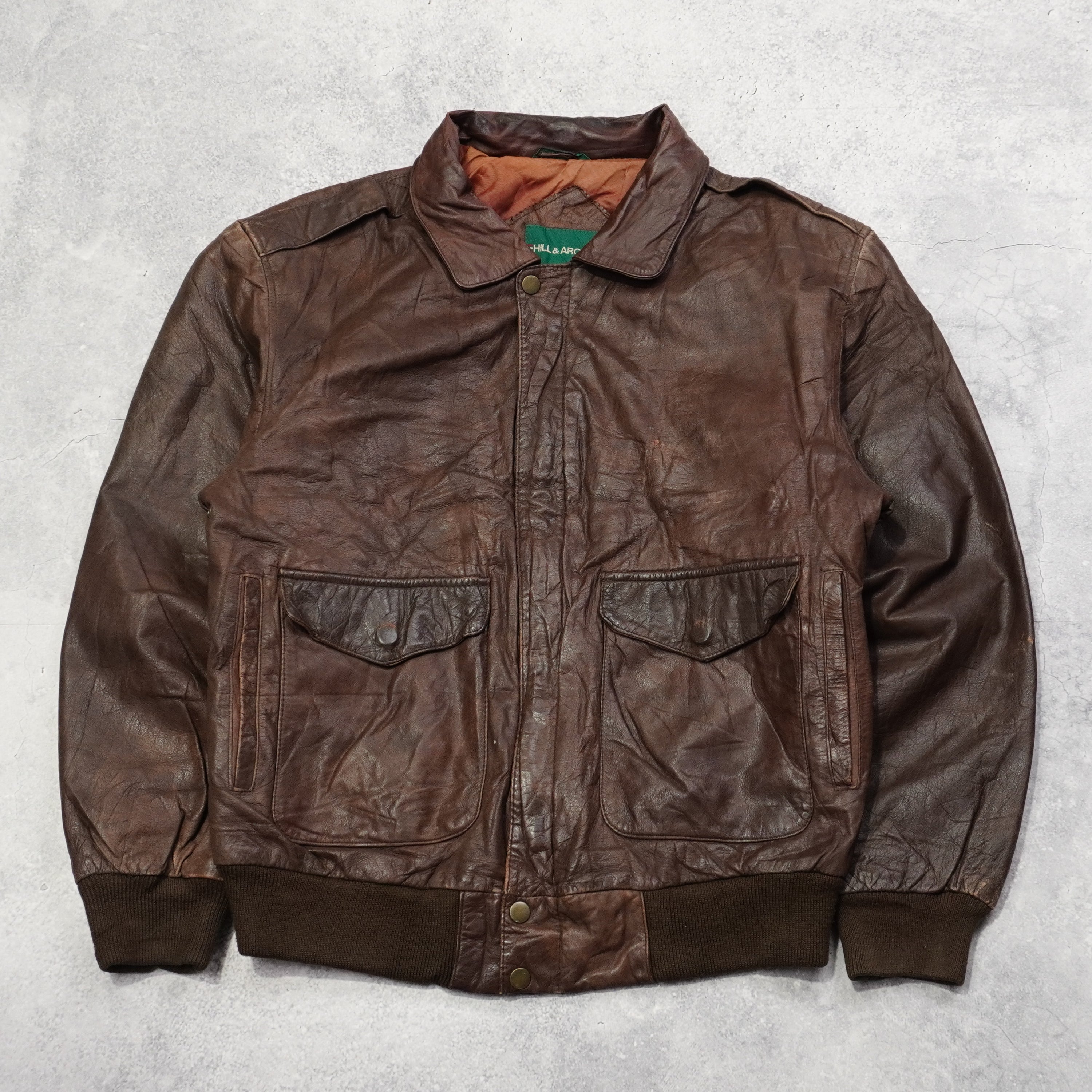 2000s Hill & Archer Aviator Leather Jacket