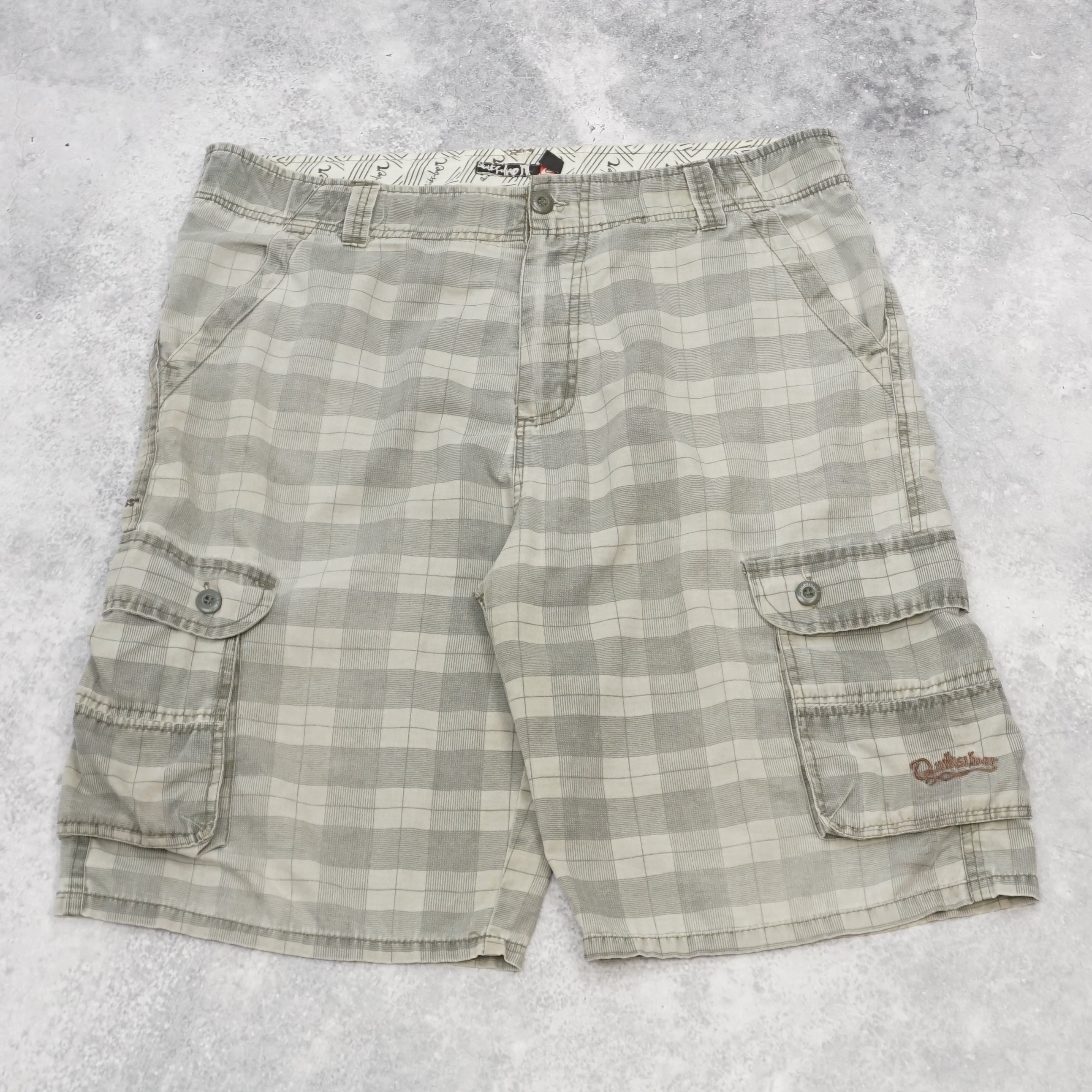 2000s Quiksilver Checkered Utility Shorts Cargo