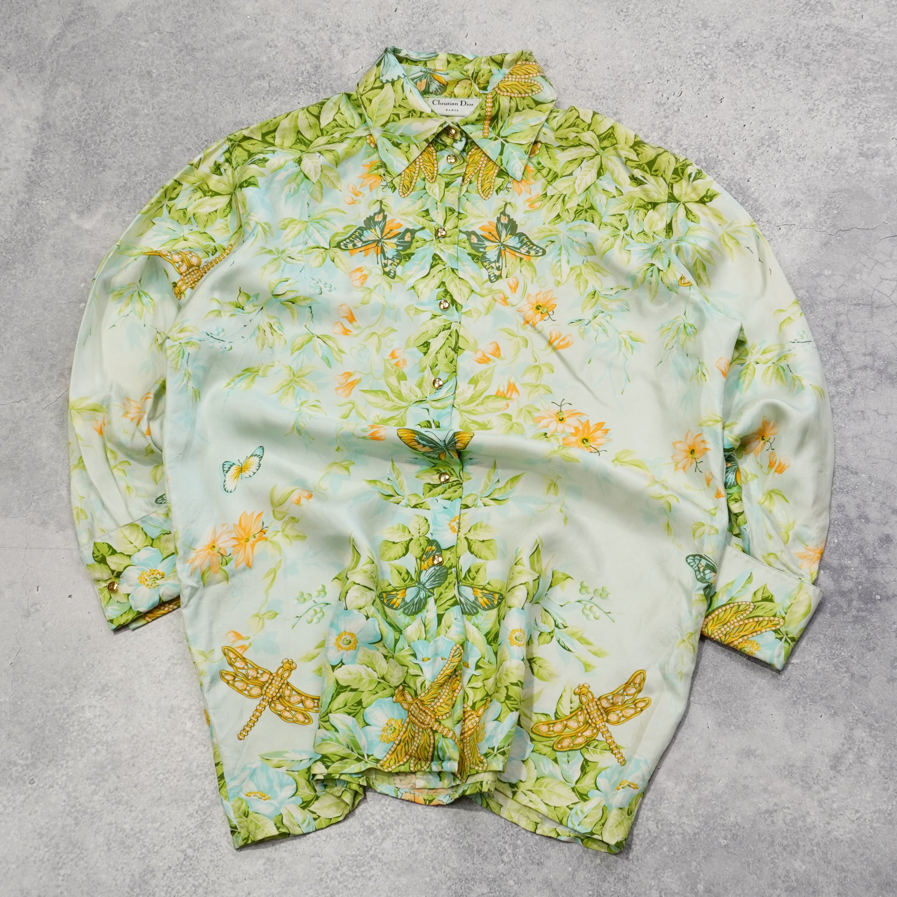 2000s Christian Dior Floral Print Button Up