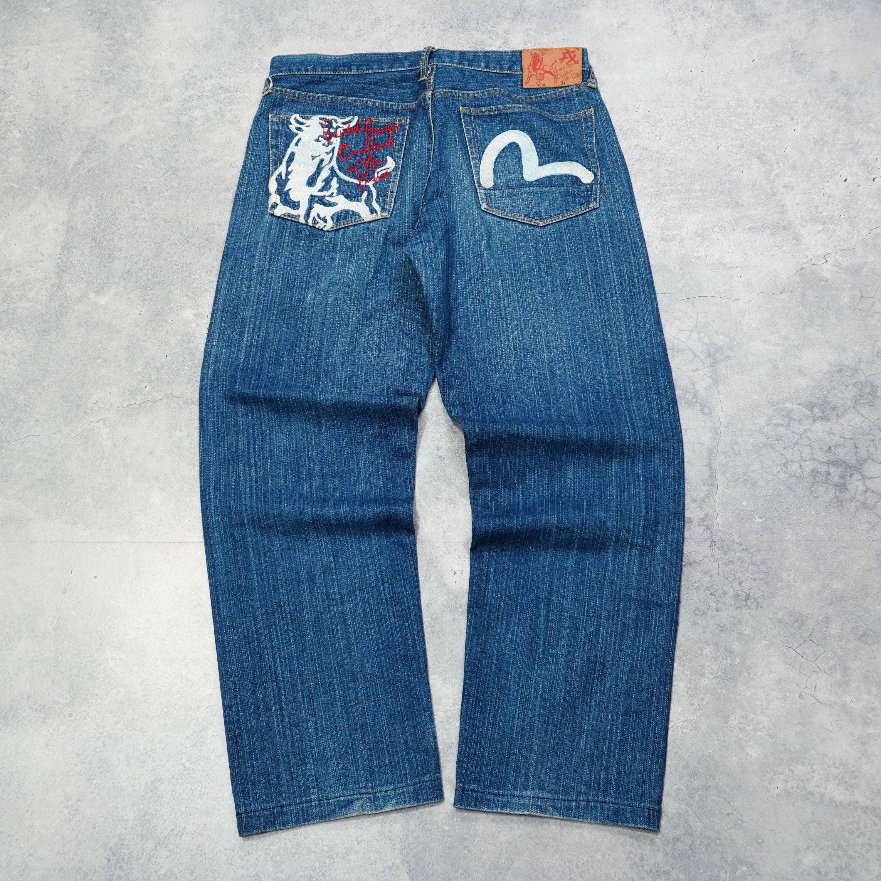 2000s Evisu Embroidered Jeans