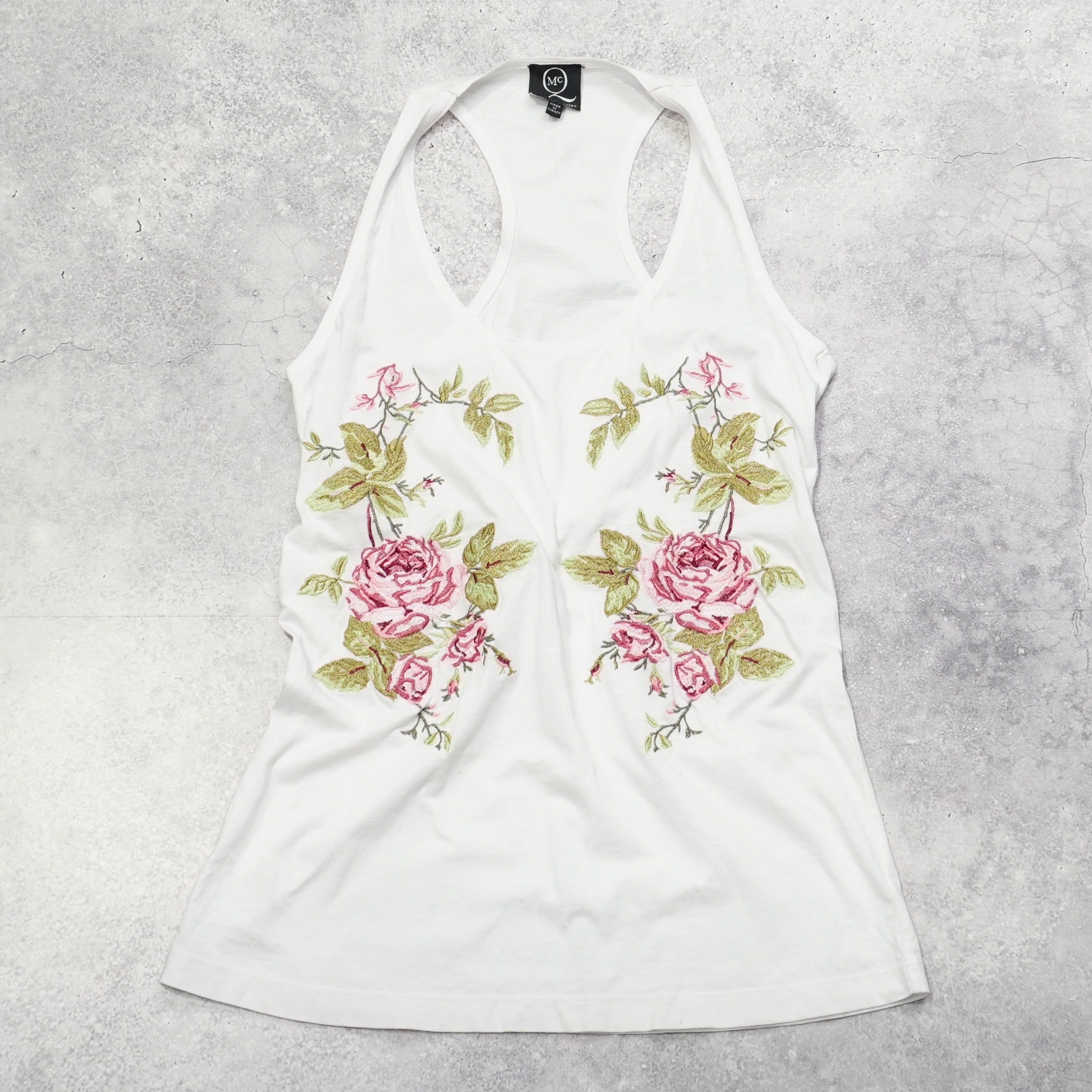 Alexander McQueen Embroidered Floral Tank Top