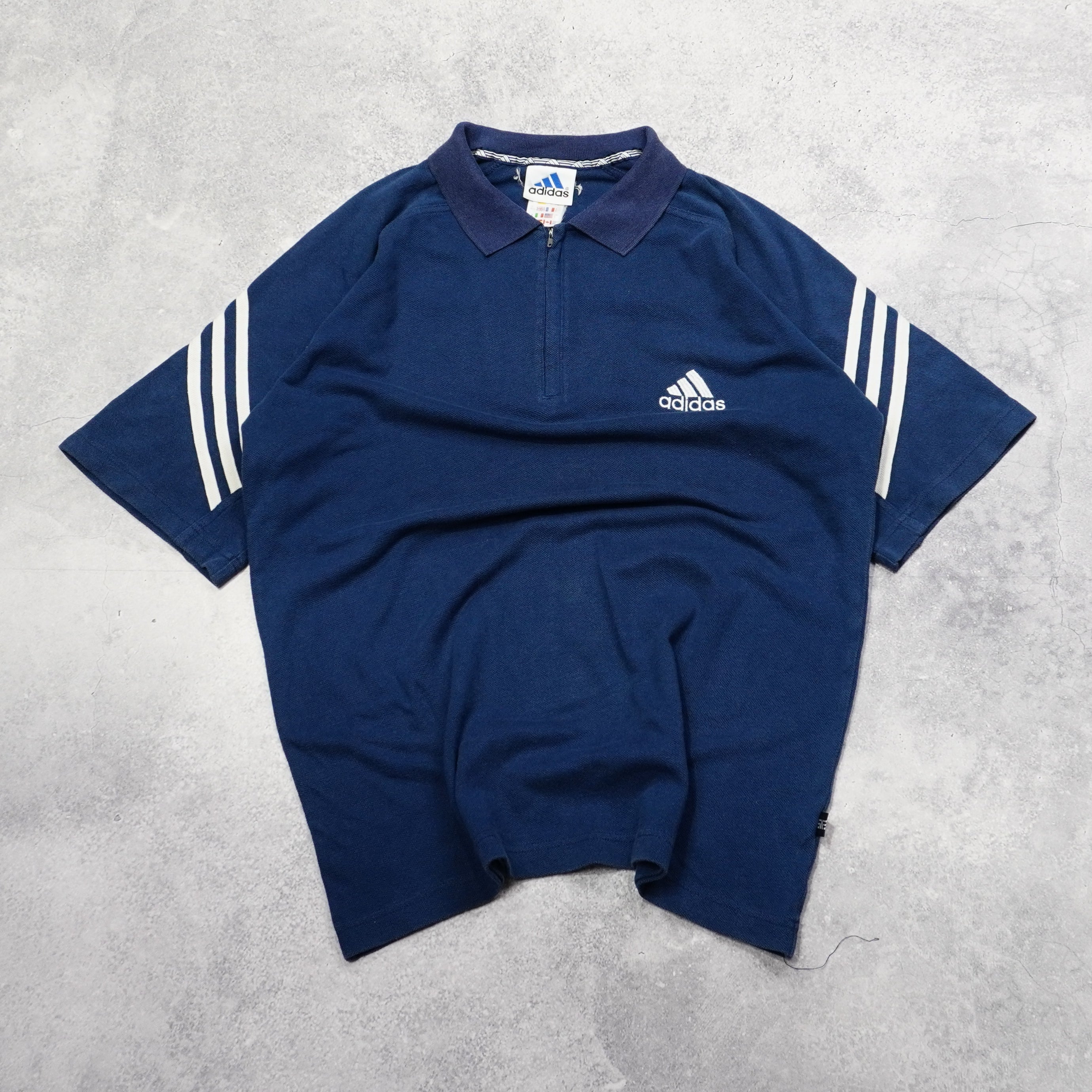 2000s Adidas Zip Up Polo