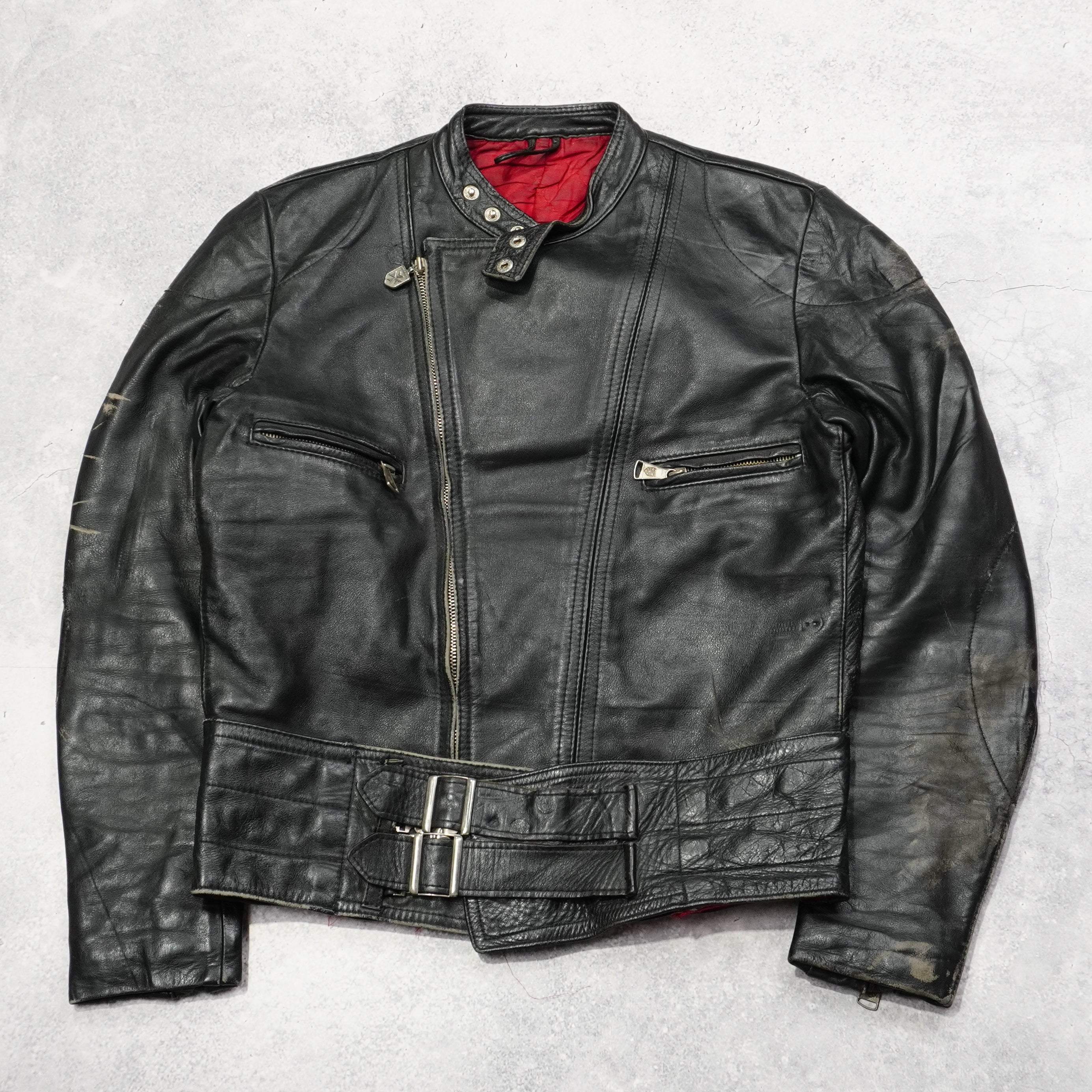 80s Harro Biker Leather Jacket