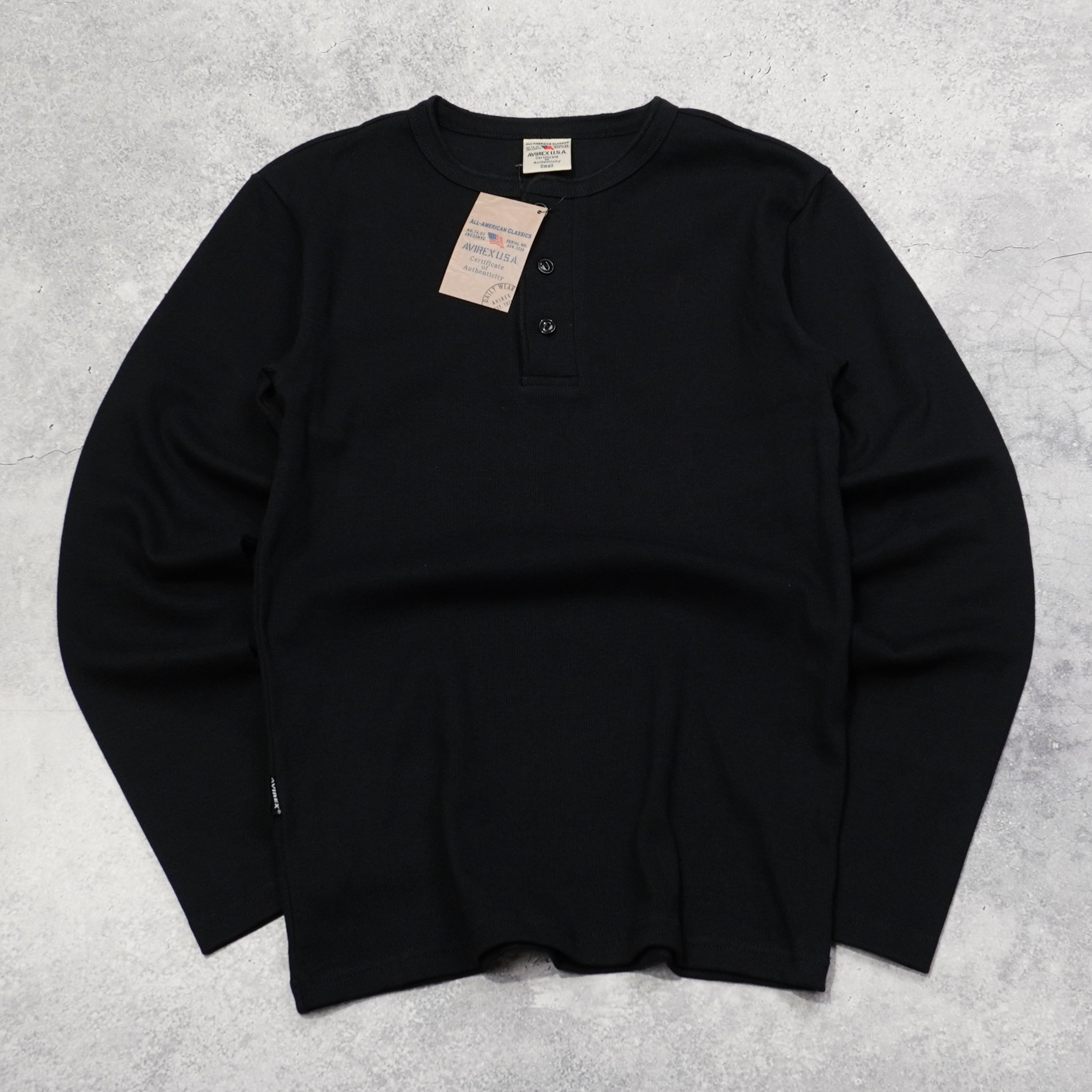 Avirex Ribbed Henley T-Shirt