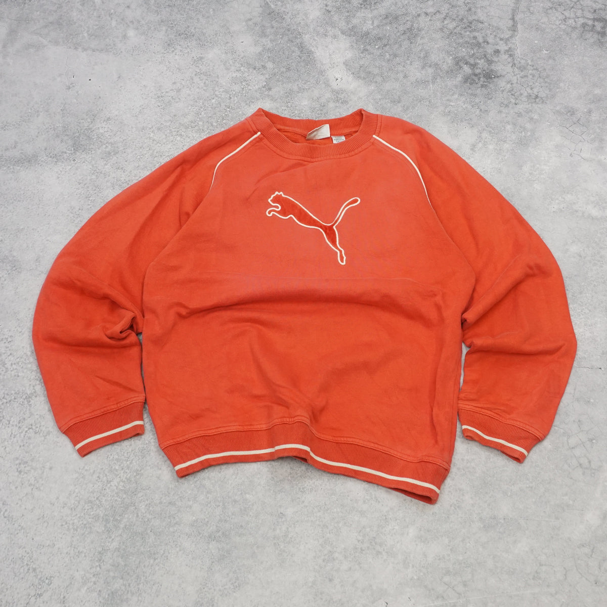 2000s Puma Big Cat Logo Raglan Crewneck Sweater