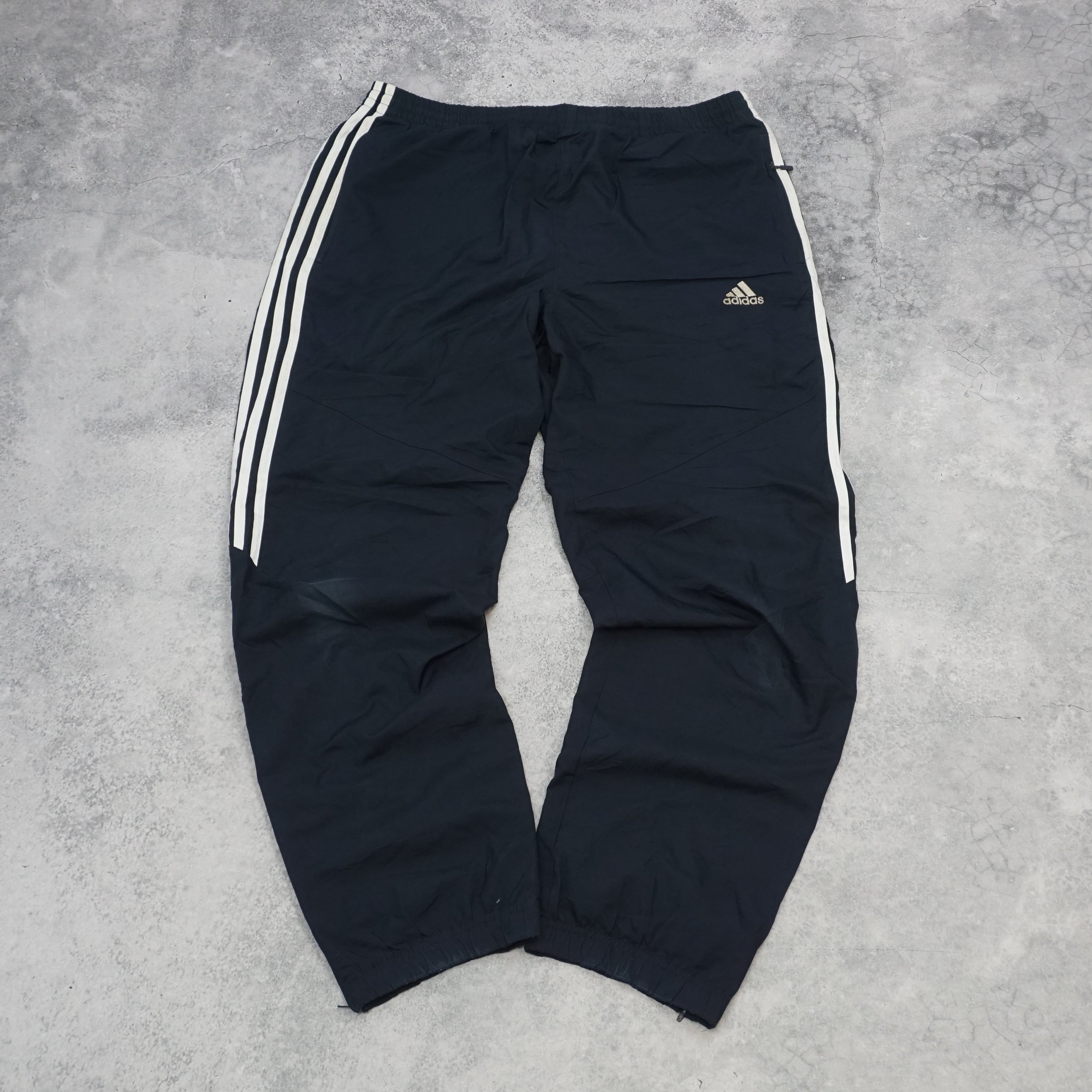 2000s Adidas Three Stripe Woven Track Pants