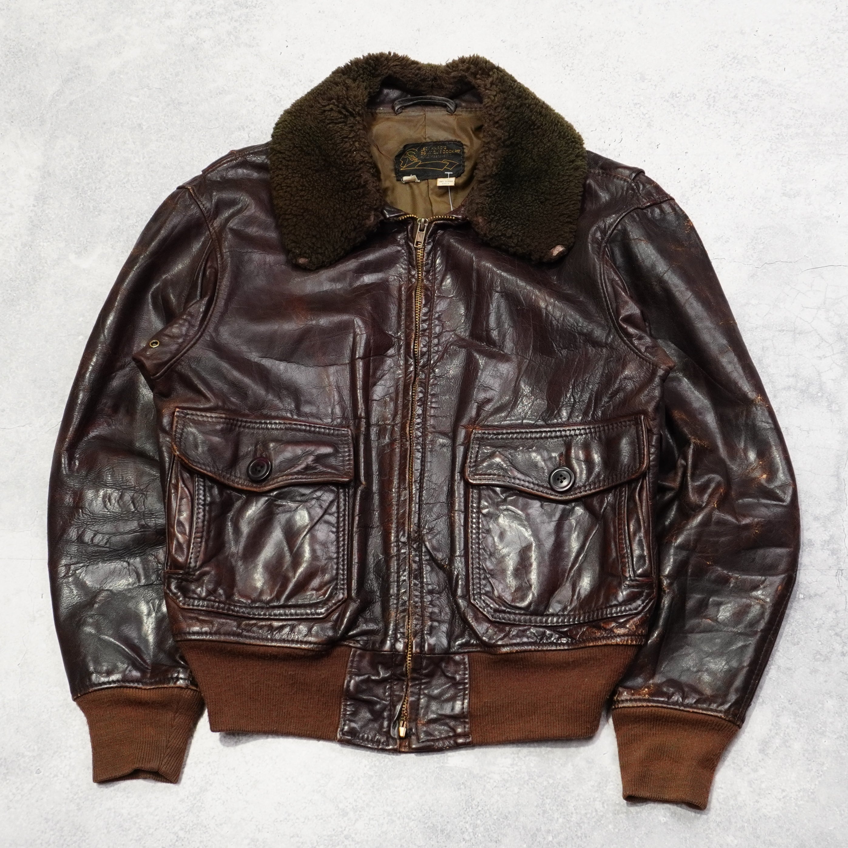 70s Aviator Leather Jacket