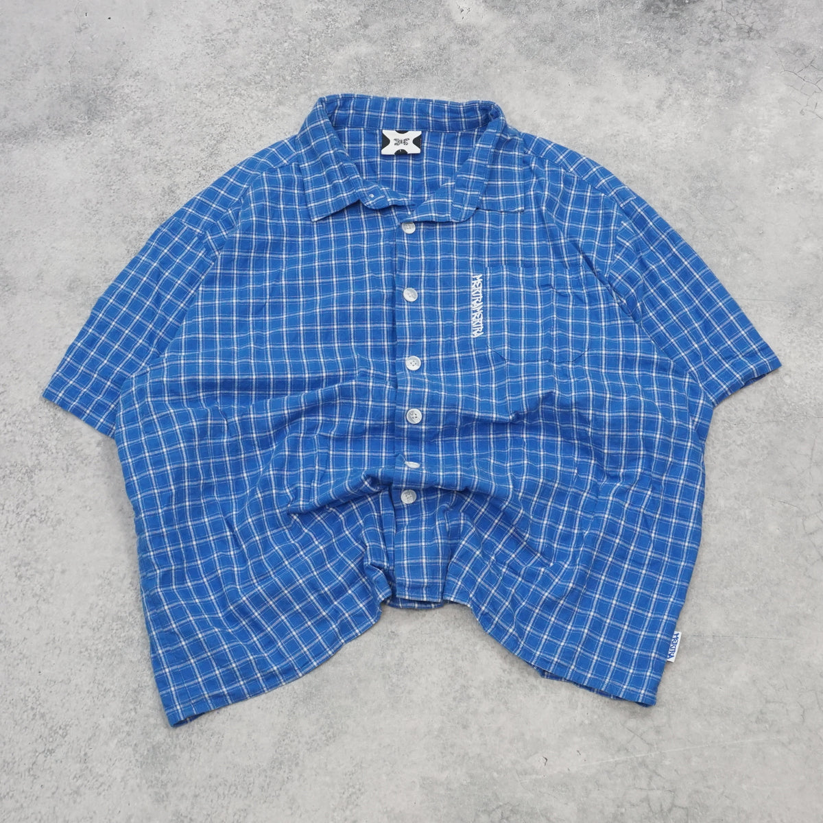 Mertra Plaid Cropped Shirt