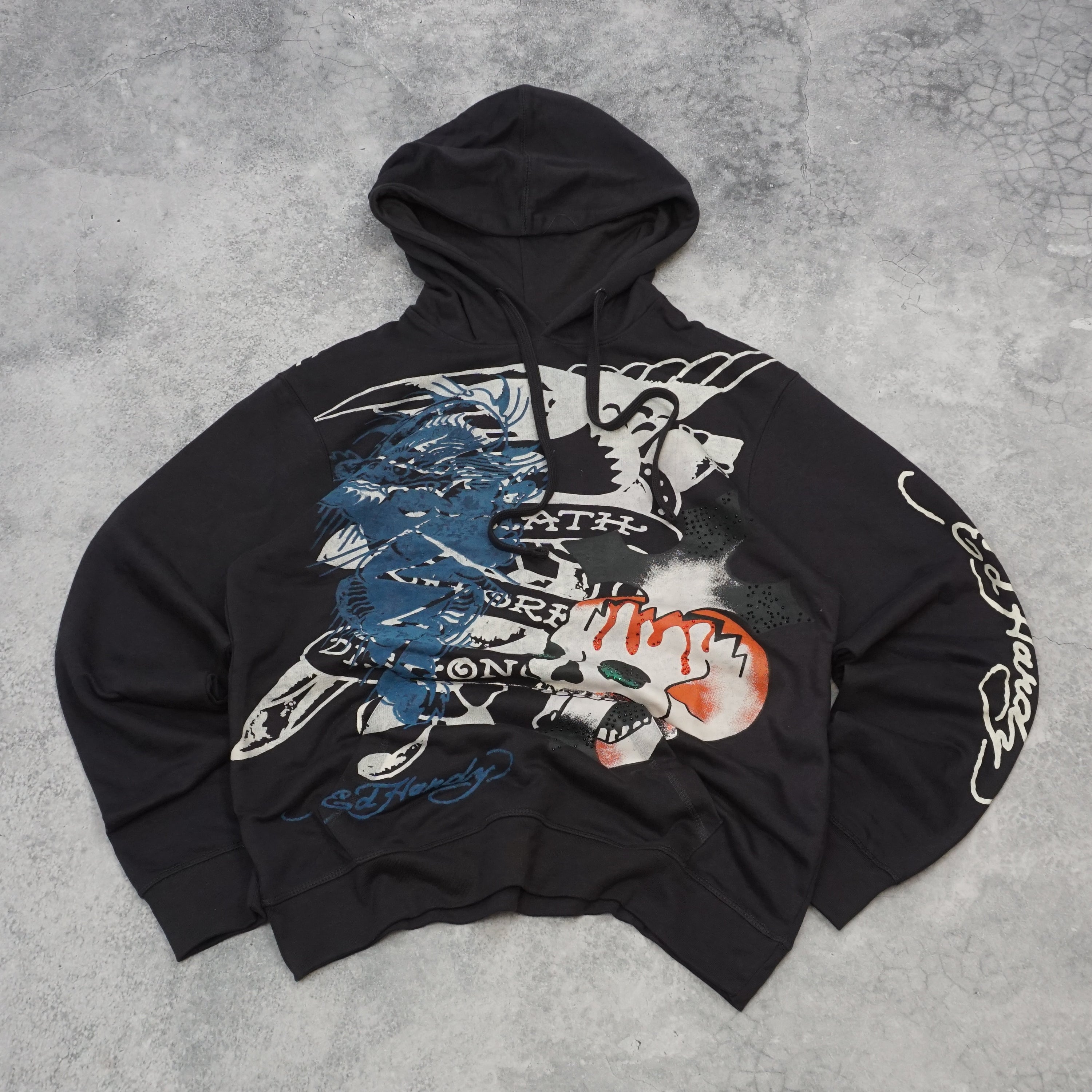 2000s Ed Hardy Graphic Hoodie