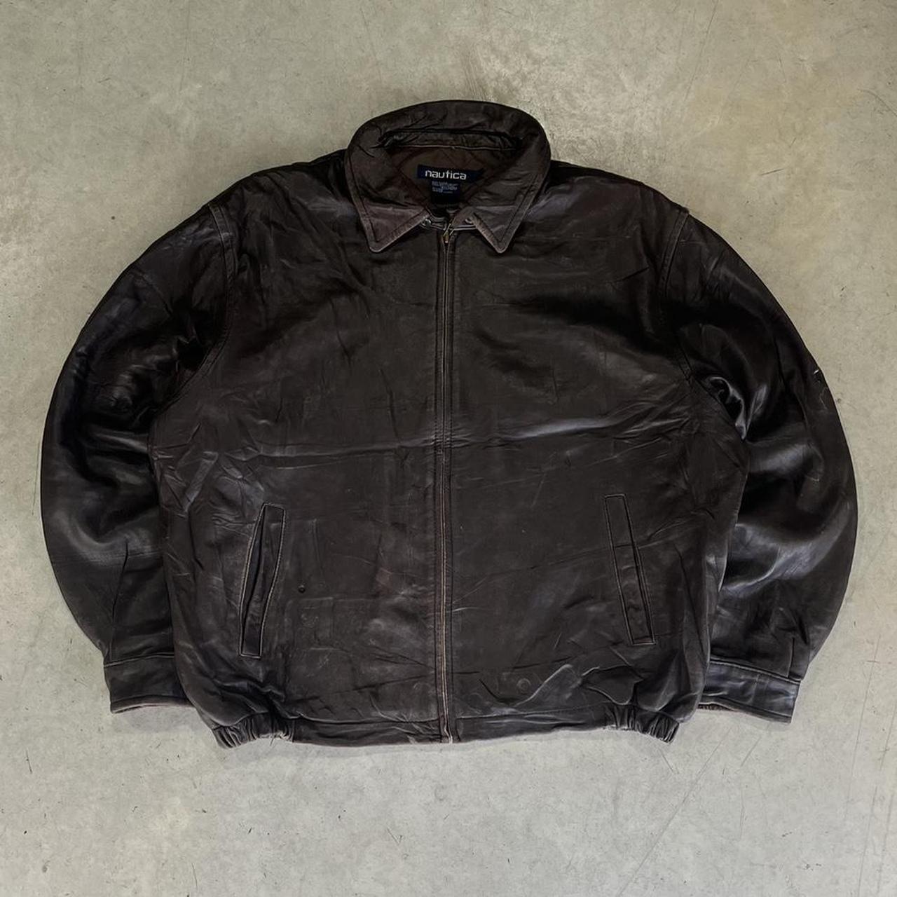 90s Nautica Leather Jacket
