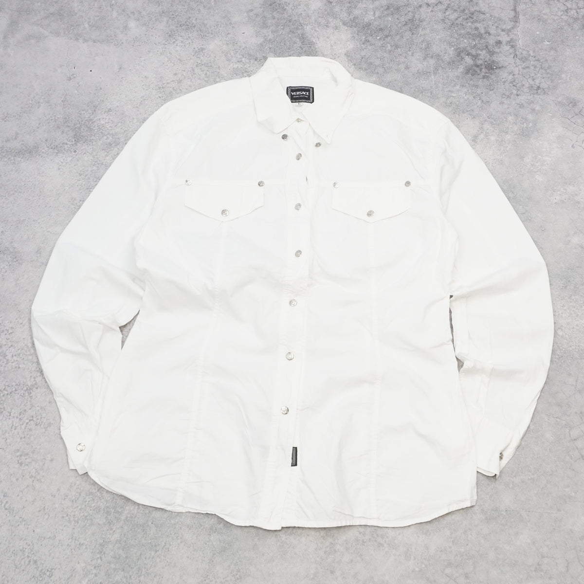 90s Versace Jeans Couture Western Medusa Button Shirt