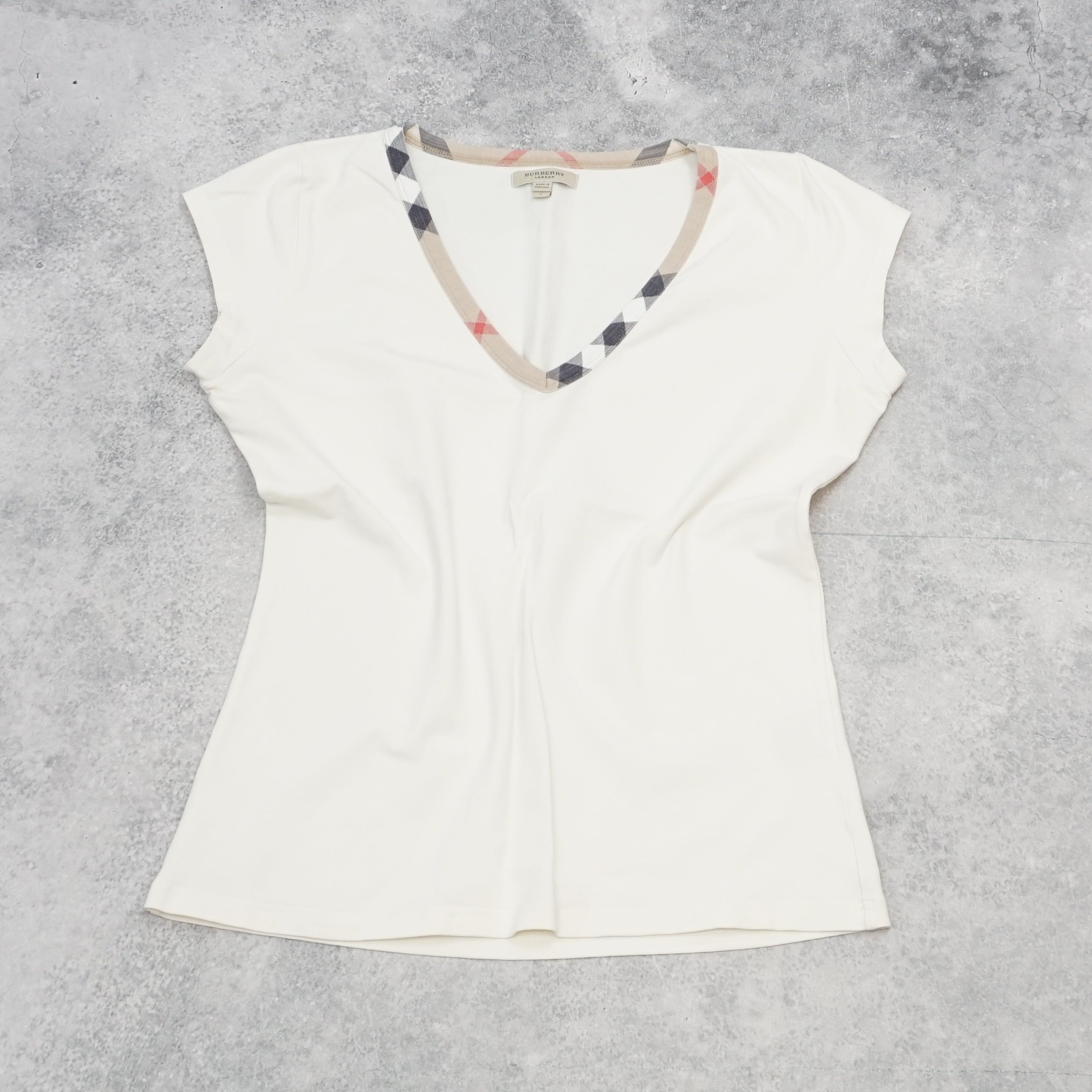2000s Burberry V-Neck Top