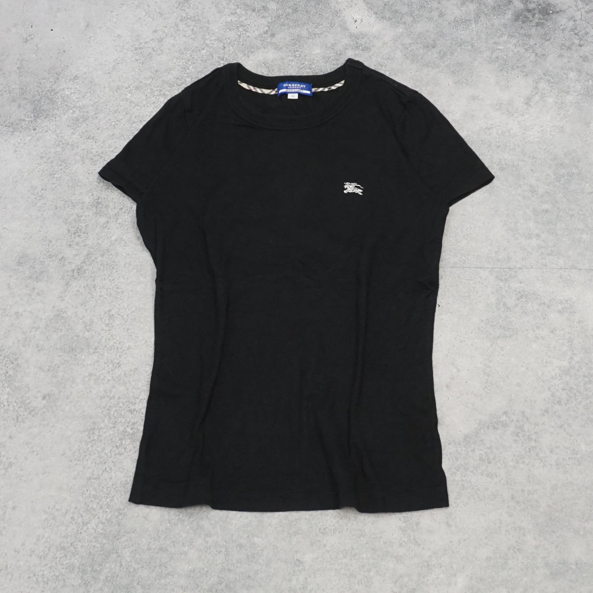 2000s Burberry Blue Label Embroidered Logo T-Shirt