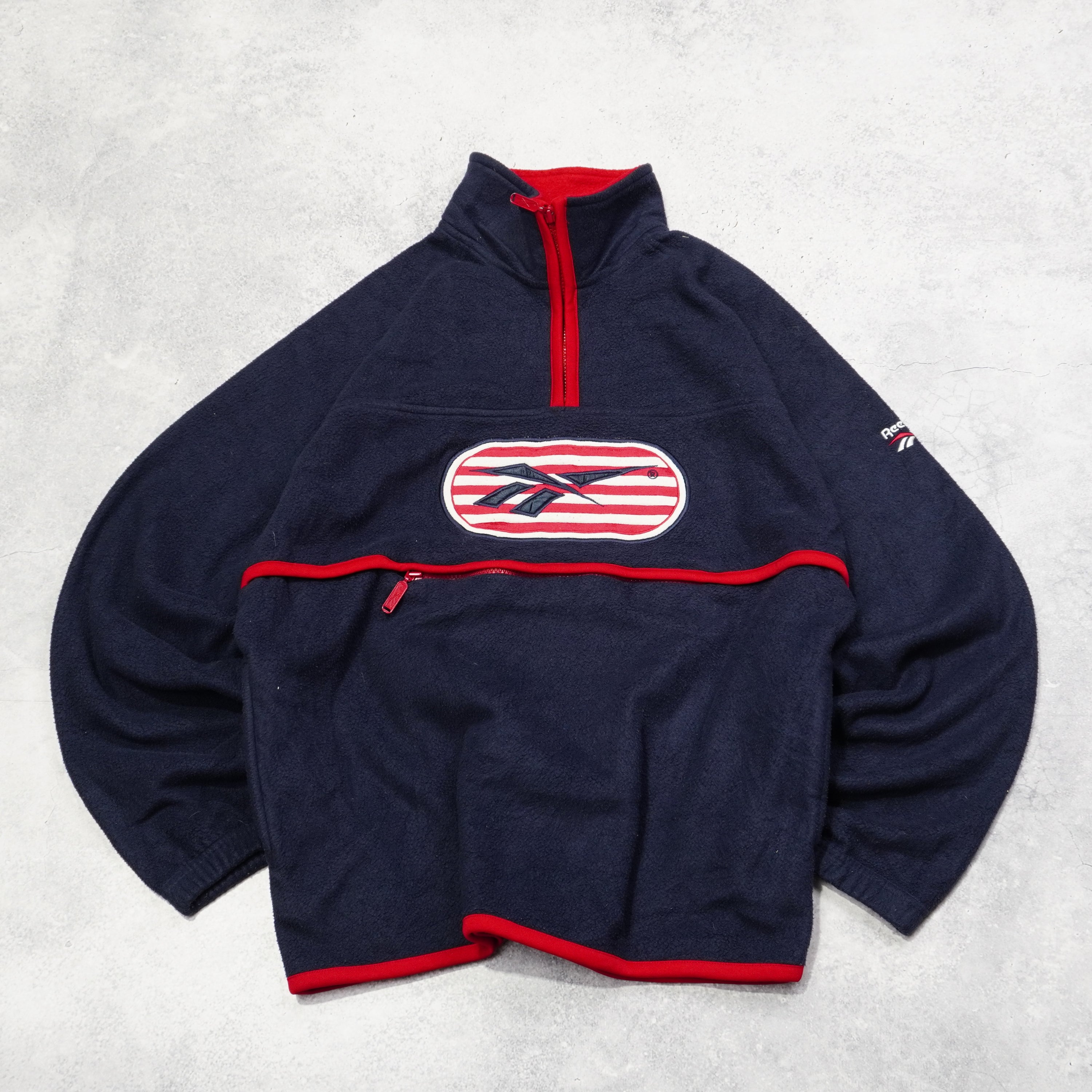 90s Reebok Quarter Zip Up Fleece