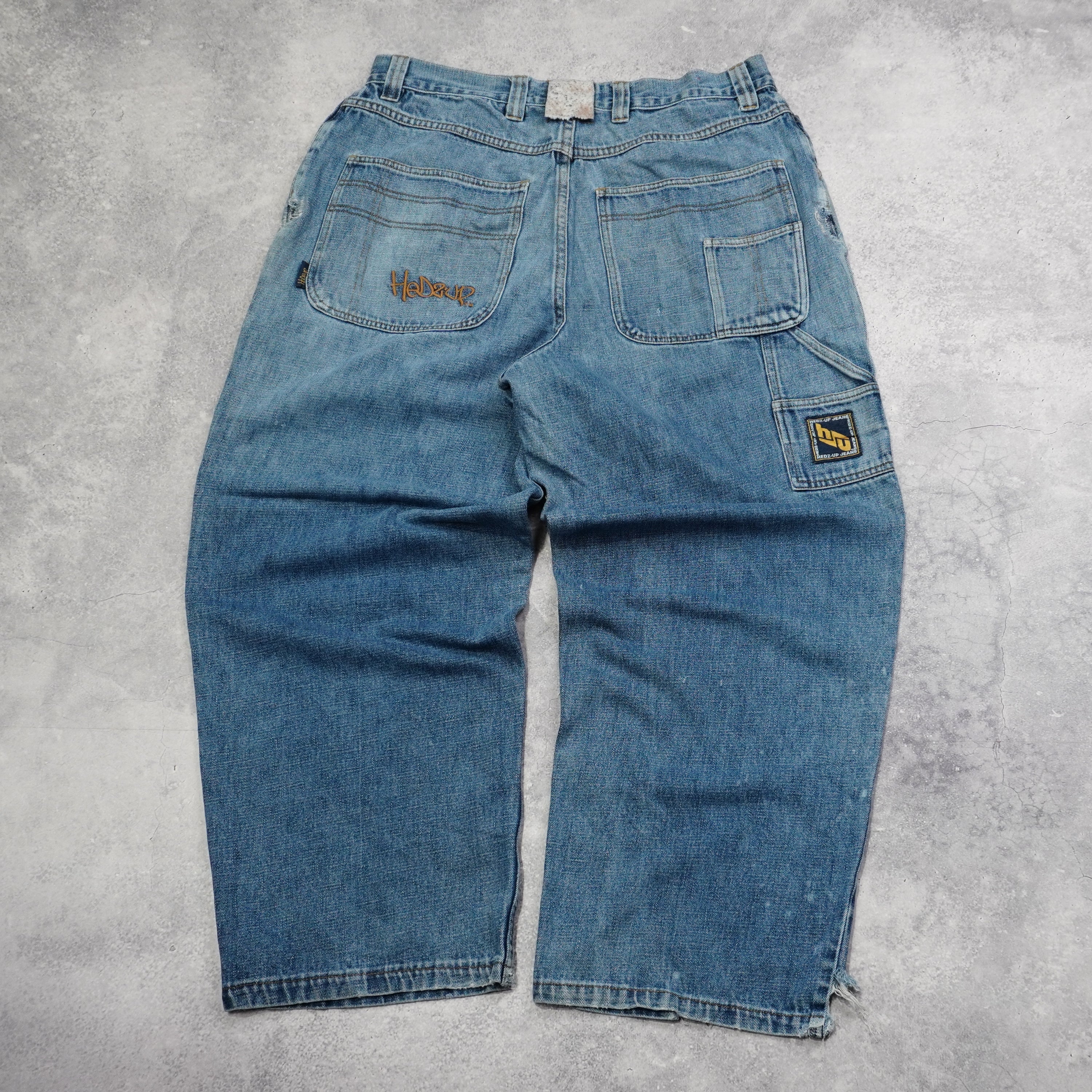 90s Hedz-Up  Distressed Relaxed Fit Jeans