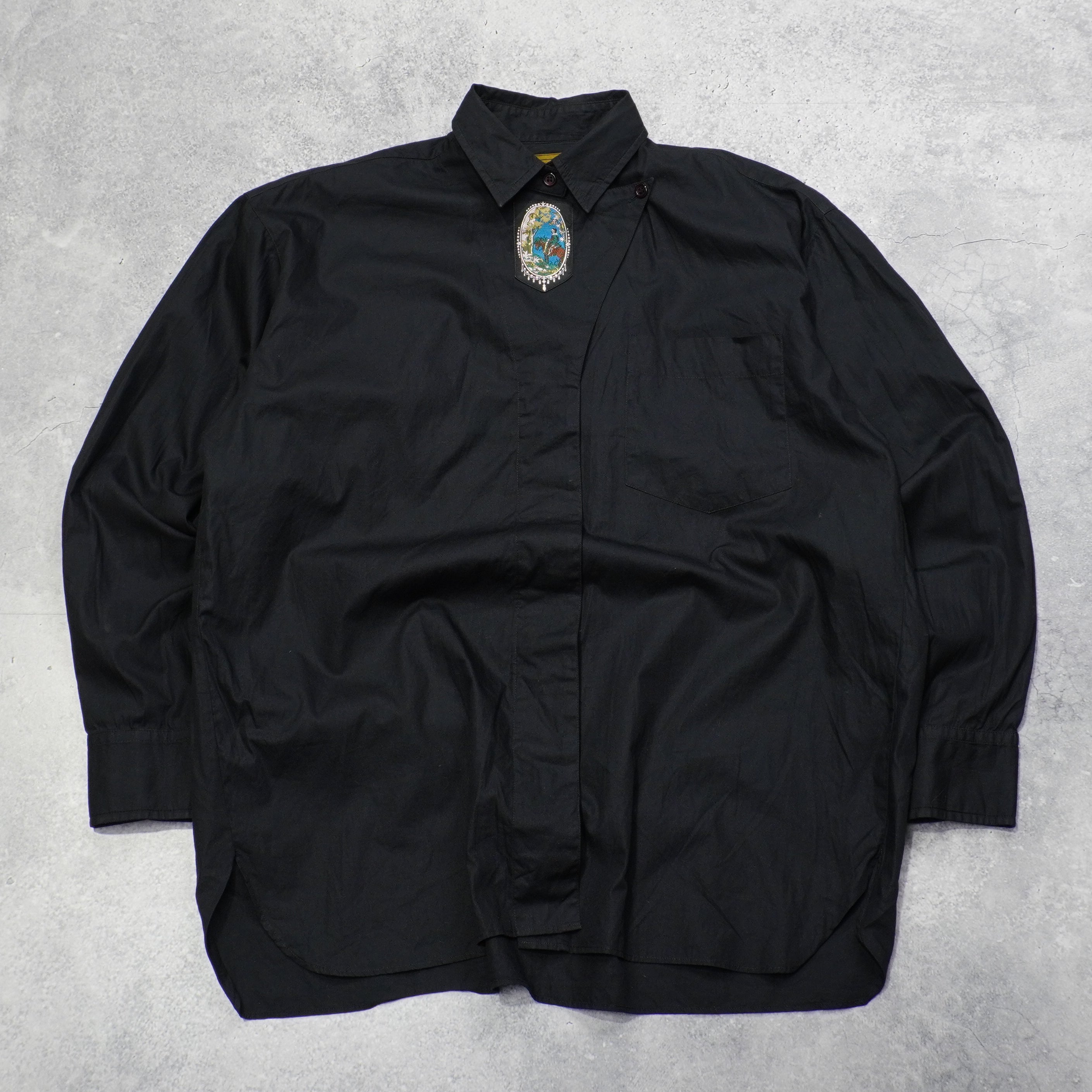 2000s Kenzo Assymetrical Closure Button Up