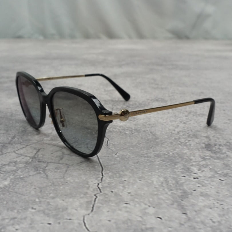 2000s Coach Black Gold Frame Sunglasses