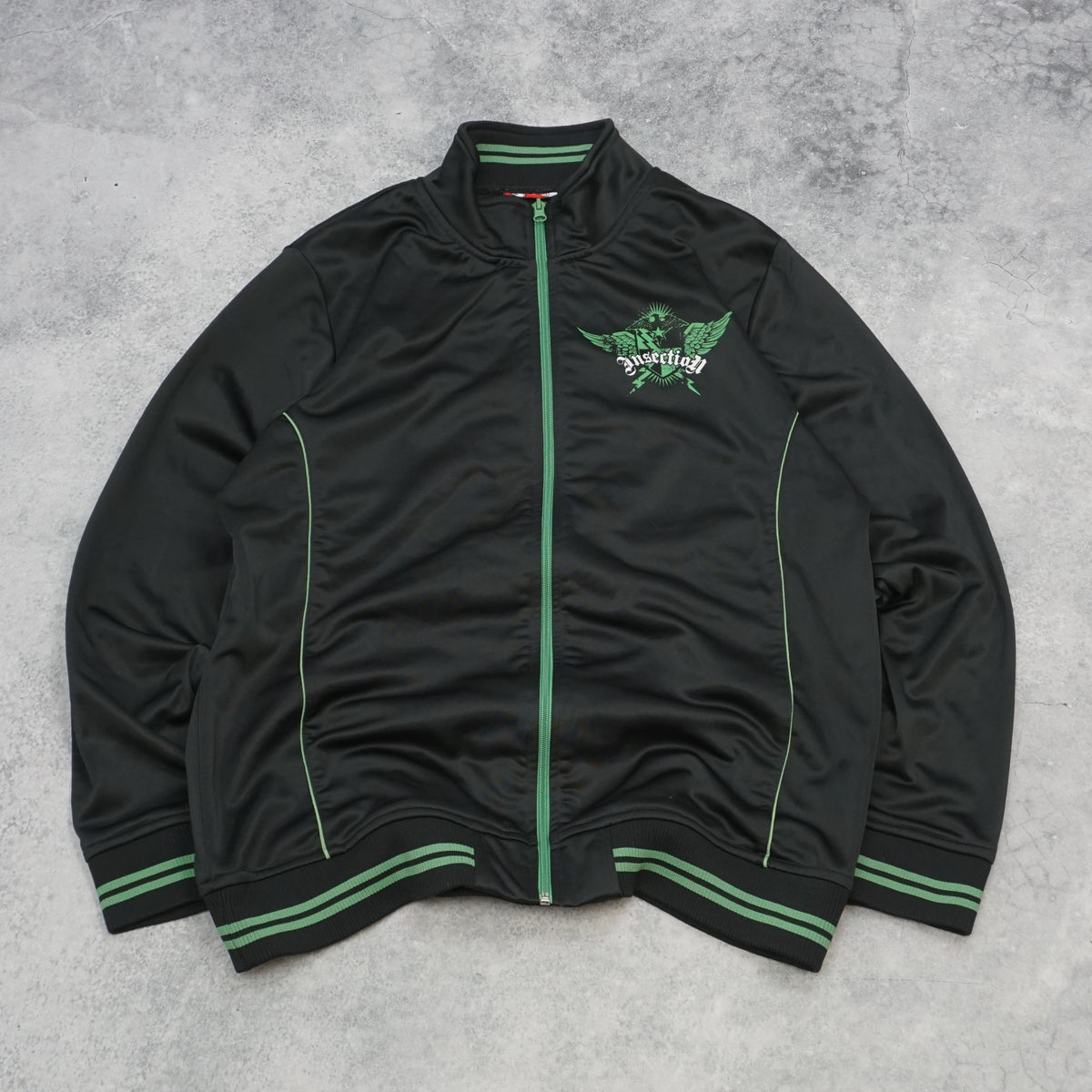 2000s Checker Graphic Winged Track Jacket