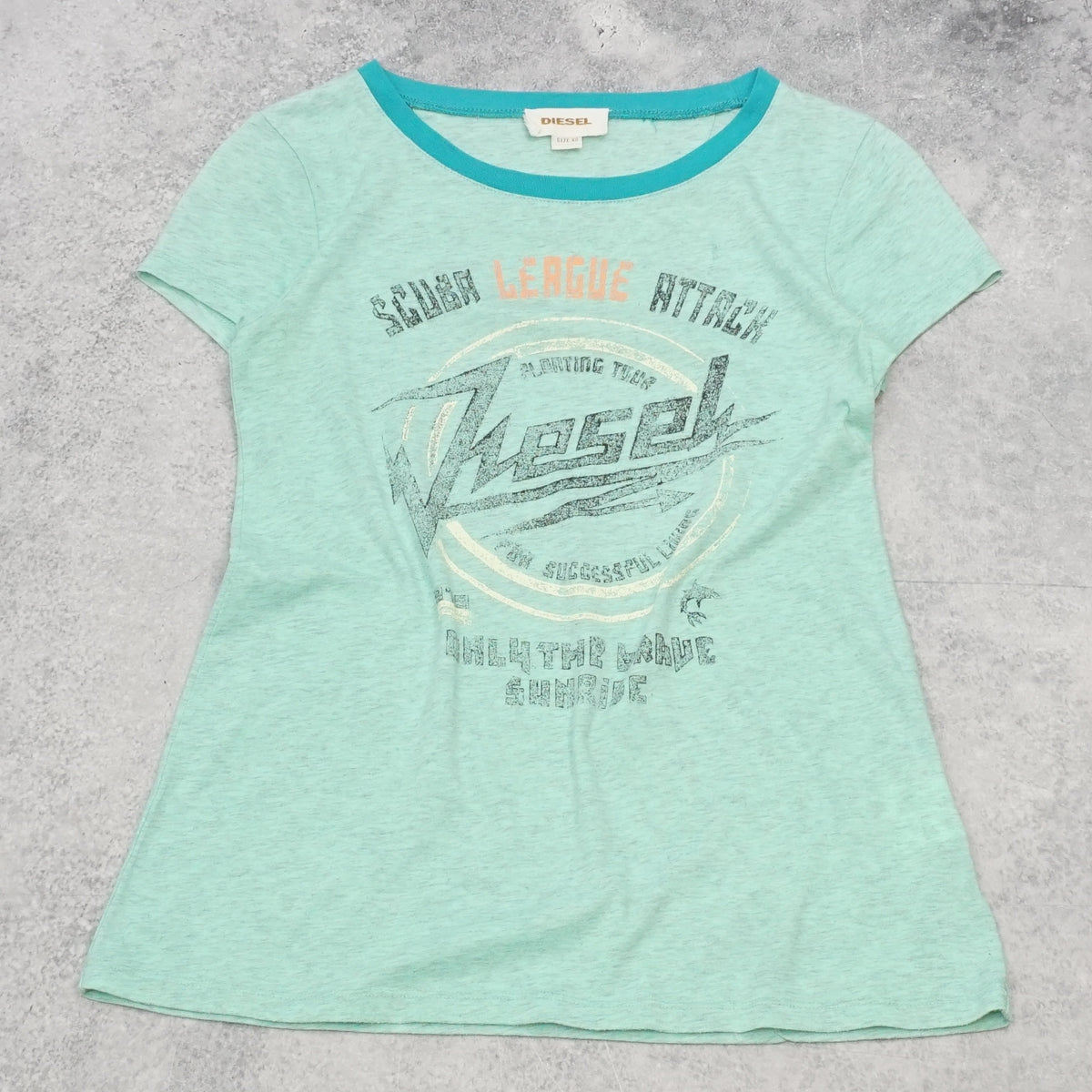 2000s Diesel Graphic Ringer T-Shirt