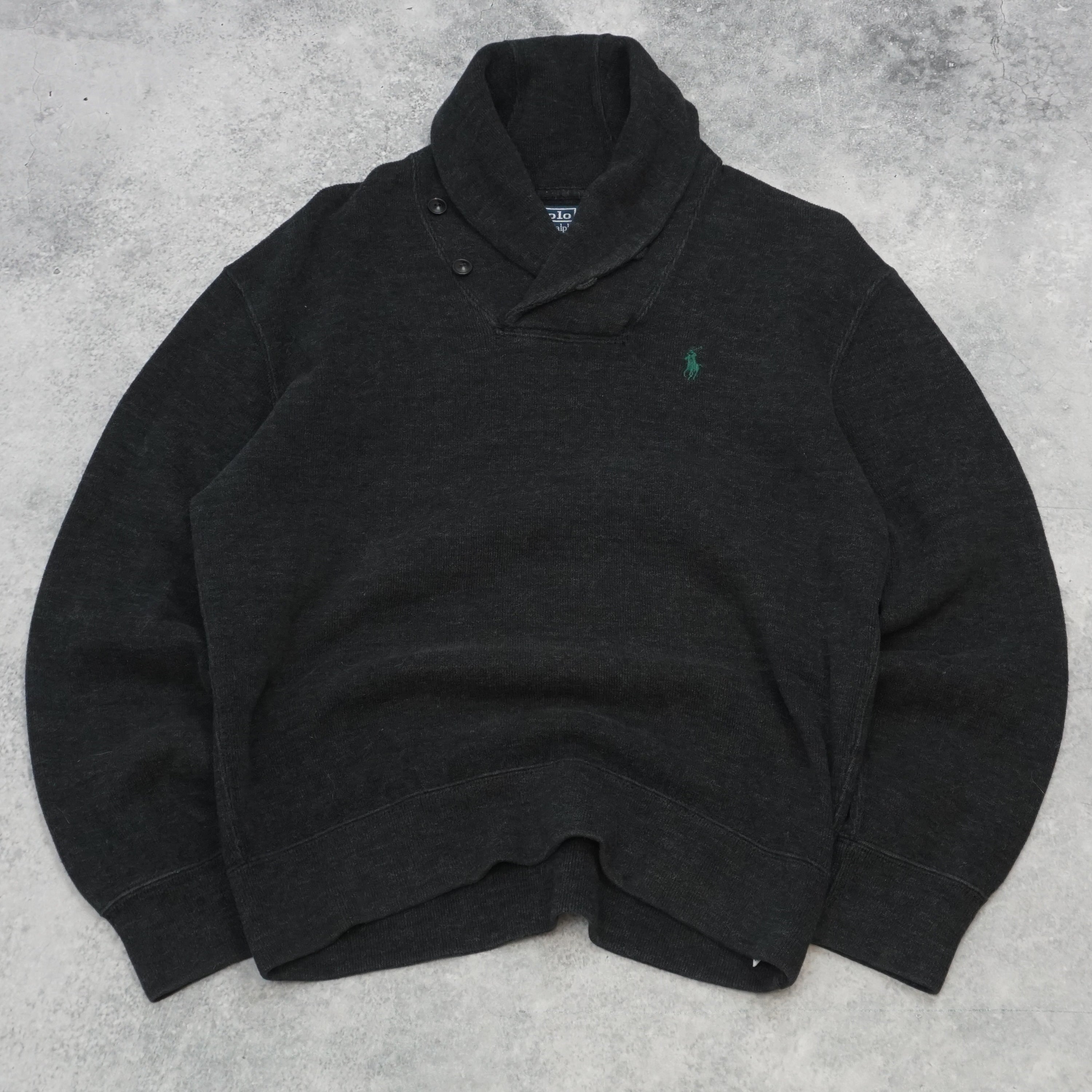 Polo Shawl Collar Sweater Knit