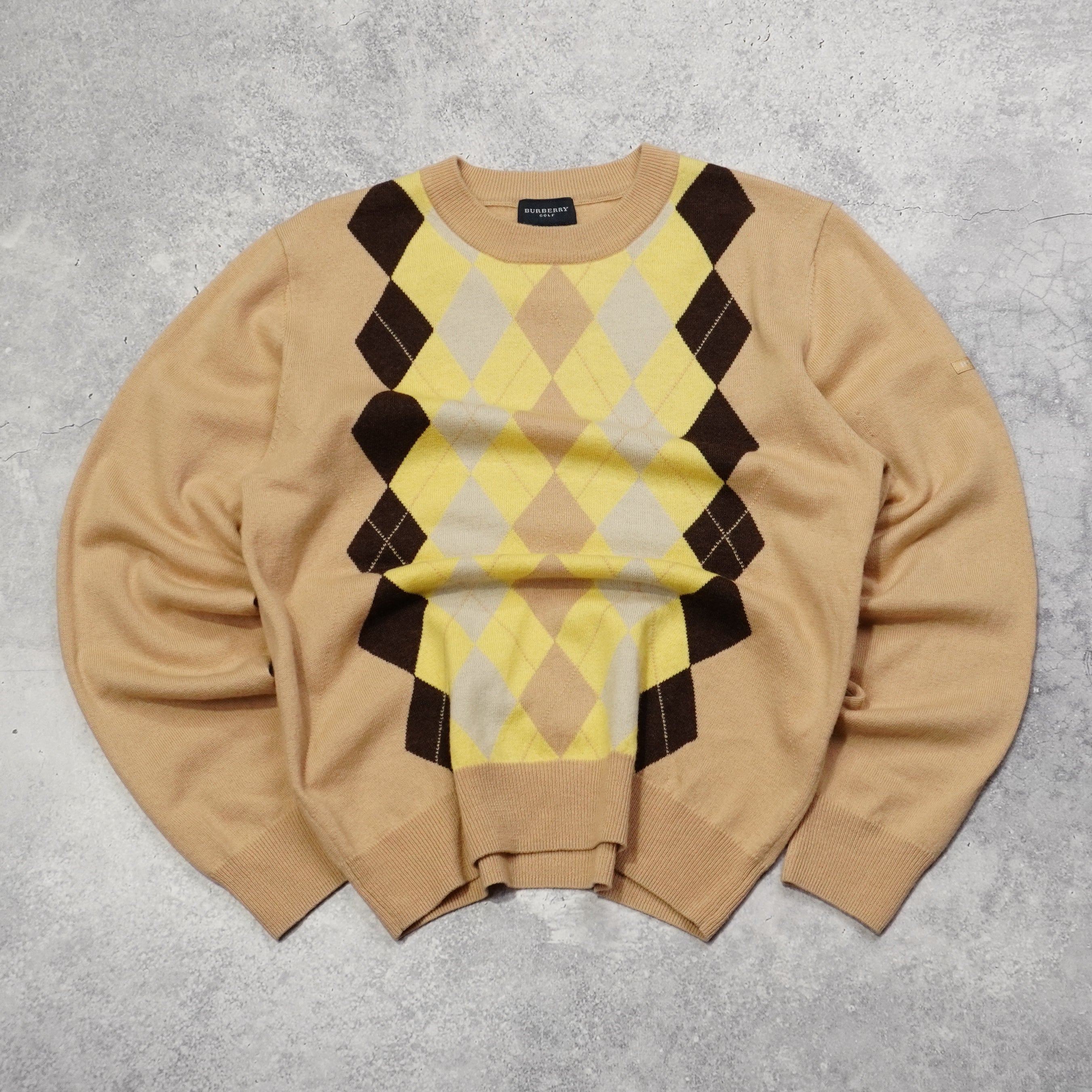 2000s Burberry Golf Argyle Pattern Knit
