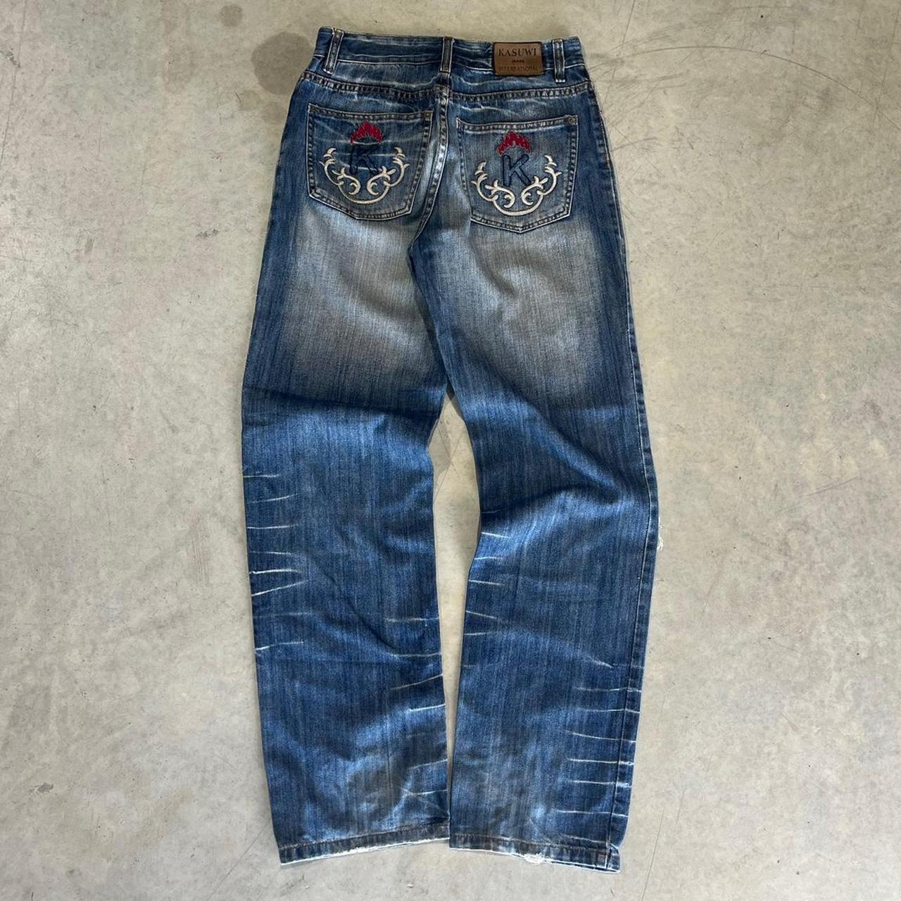 2000s Kawusi Embroidered Jeans