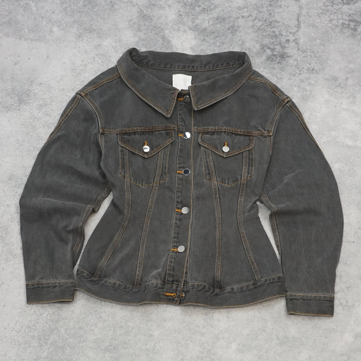 Paris Georgia Black wash button up Denim Jacket