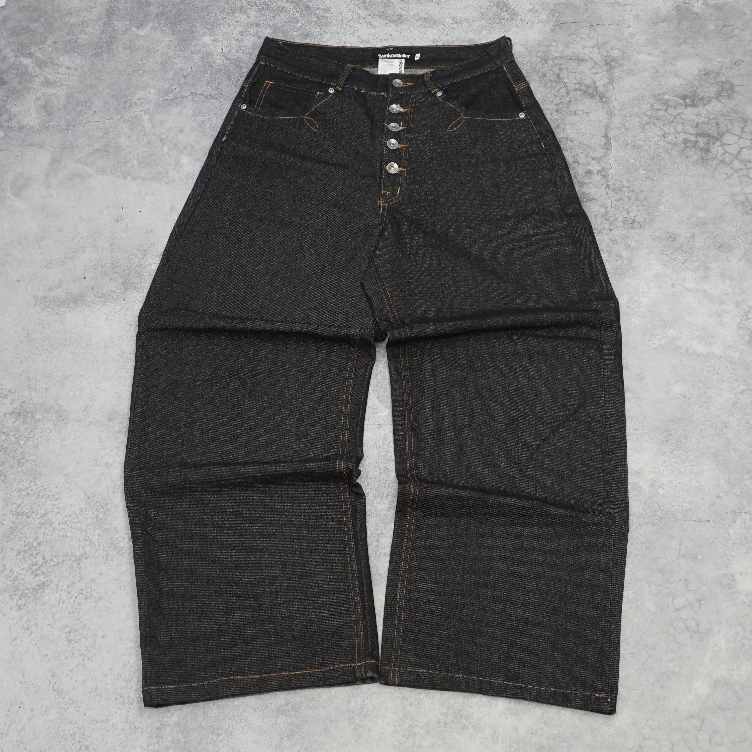 Ivankovatelier Wide Leg High Rise Jeans