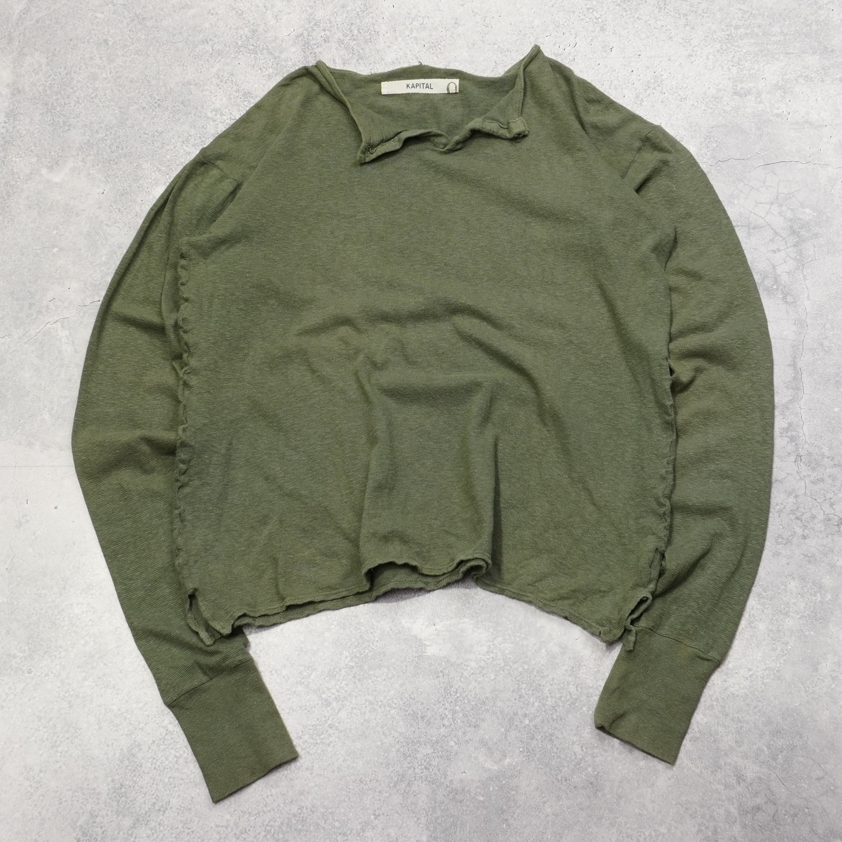 Kapital Long Sleeve Henley T-Shirt