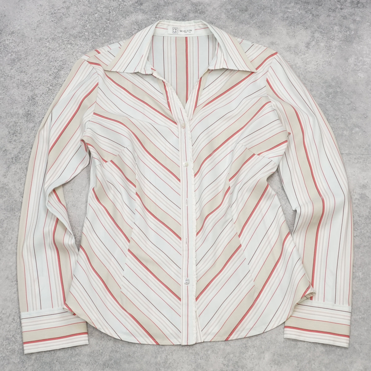 80s Michel Klein Striped Shirt